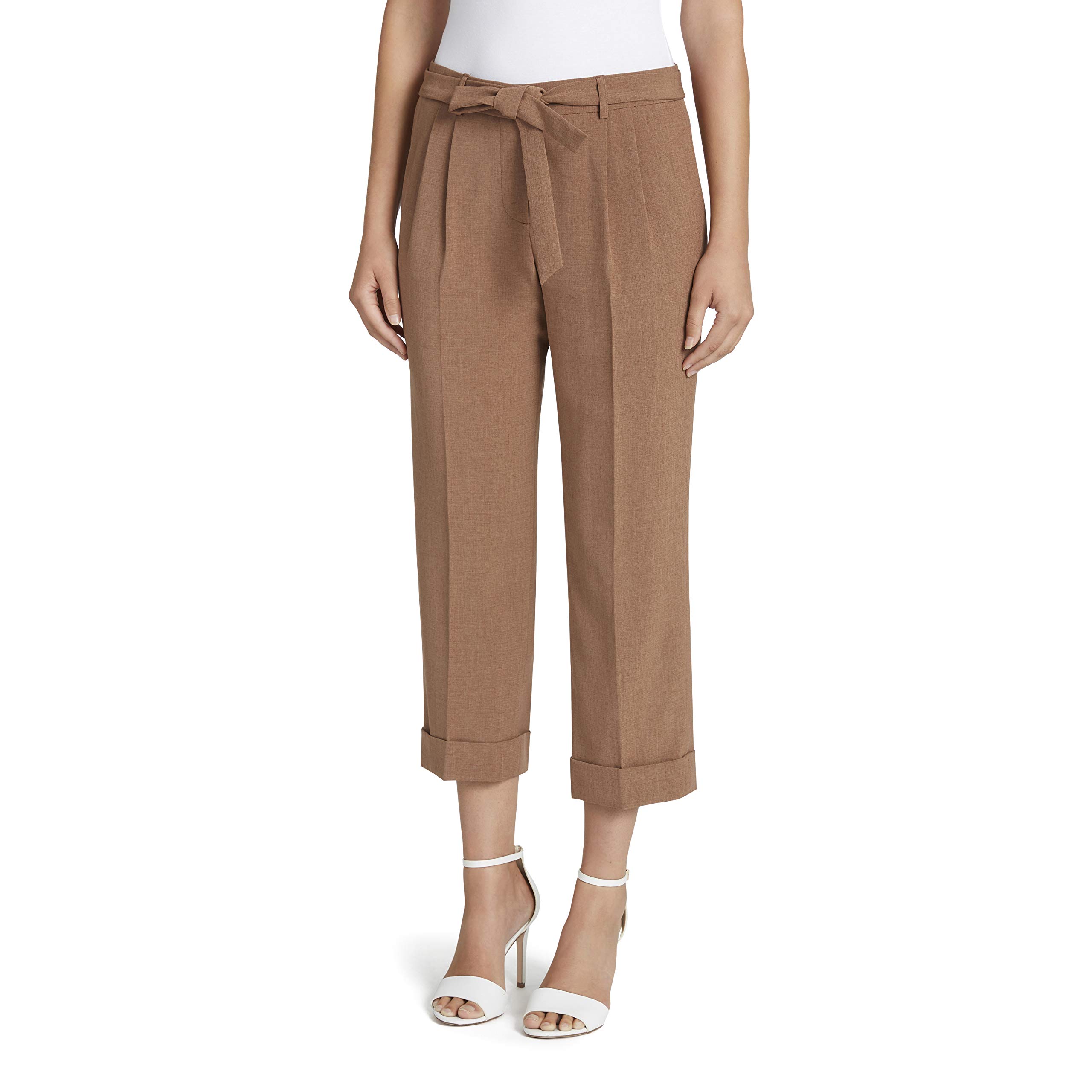 Tahari ASL Women's High-Waisted Stretch Denim Pants with Tie Belt - Comfortable Slim Fit Jeans for Work, Casual & Office Wear