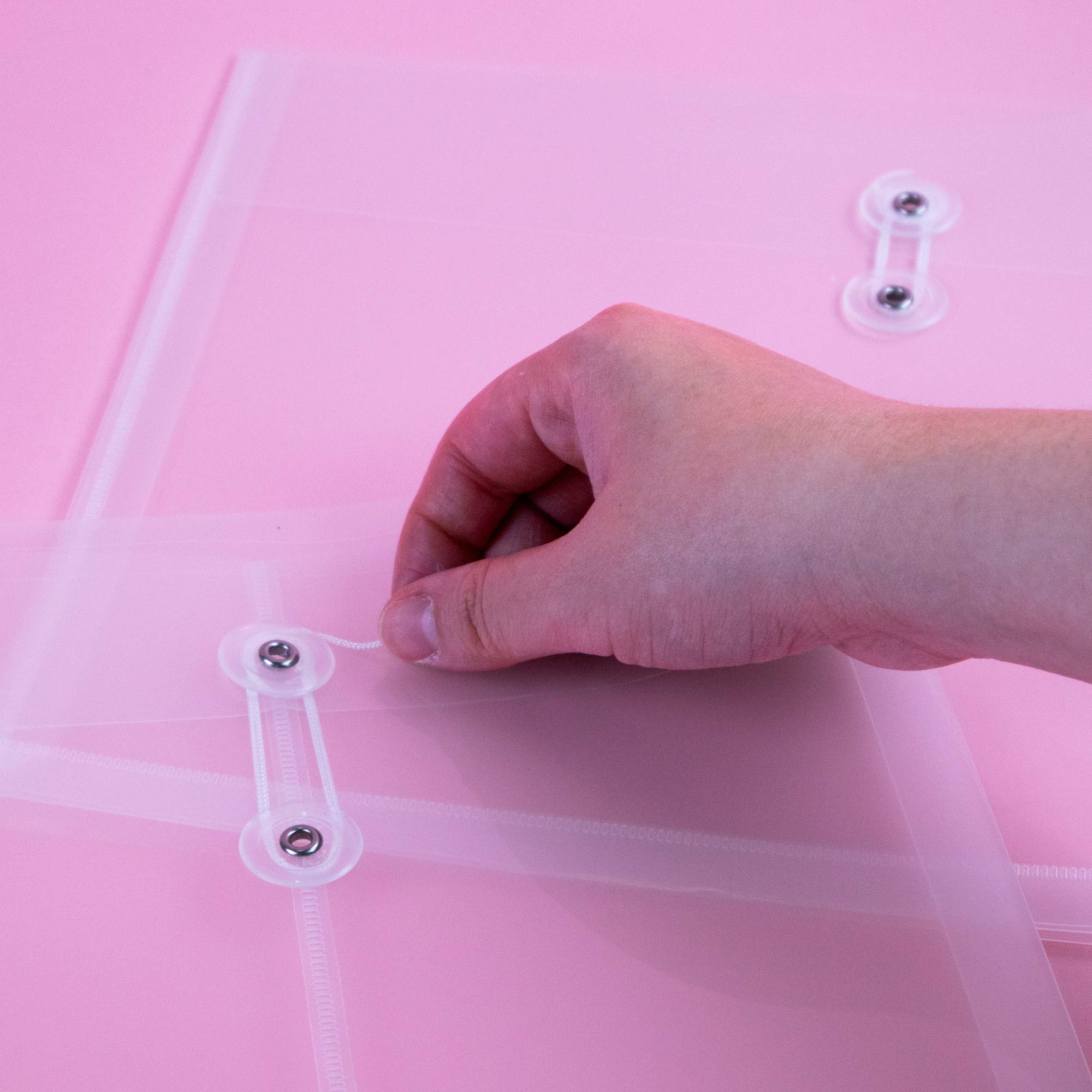 BAZIC Clear Plastic Envelopes with String Closure - Letter Size (9