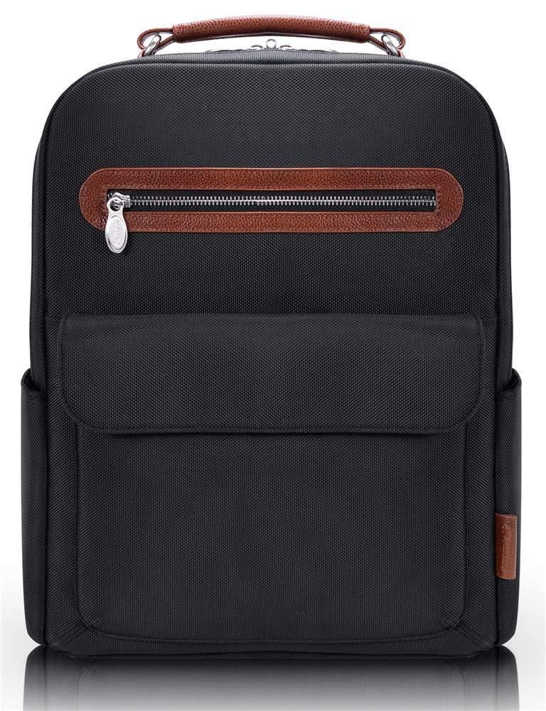 McKlein U Series Logan Laptop Backpack - 15.6 Inch Waterproof Nylon Business Bag for Men & Women - Perfect for Office, Travel & College (Black, Model 79085)