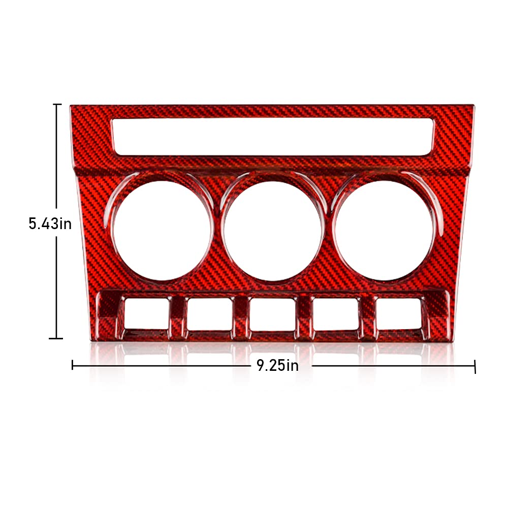 Carbon Fiber Center Console Cover for Subaru BRZ & Toyota 86 (2013-2020) - Red Auto AC Vent Switch Panel Sticker - Interior Accessories for Car Customization & Protection