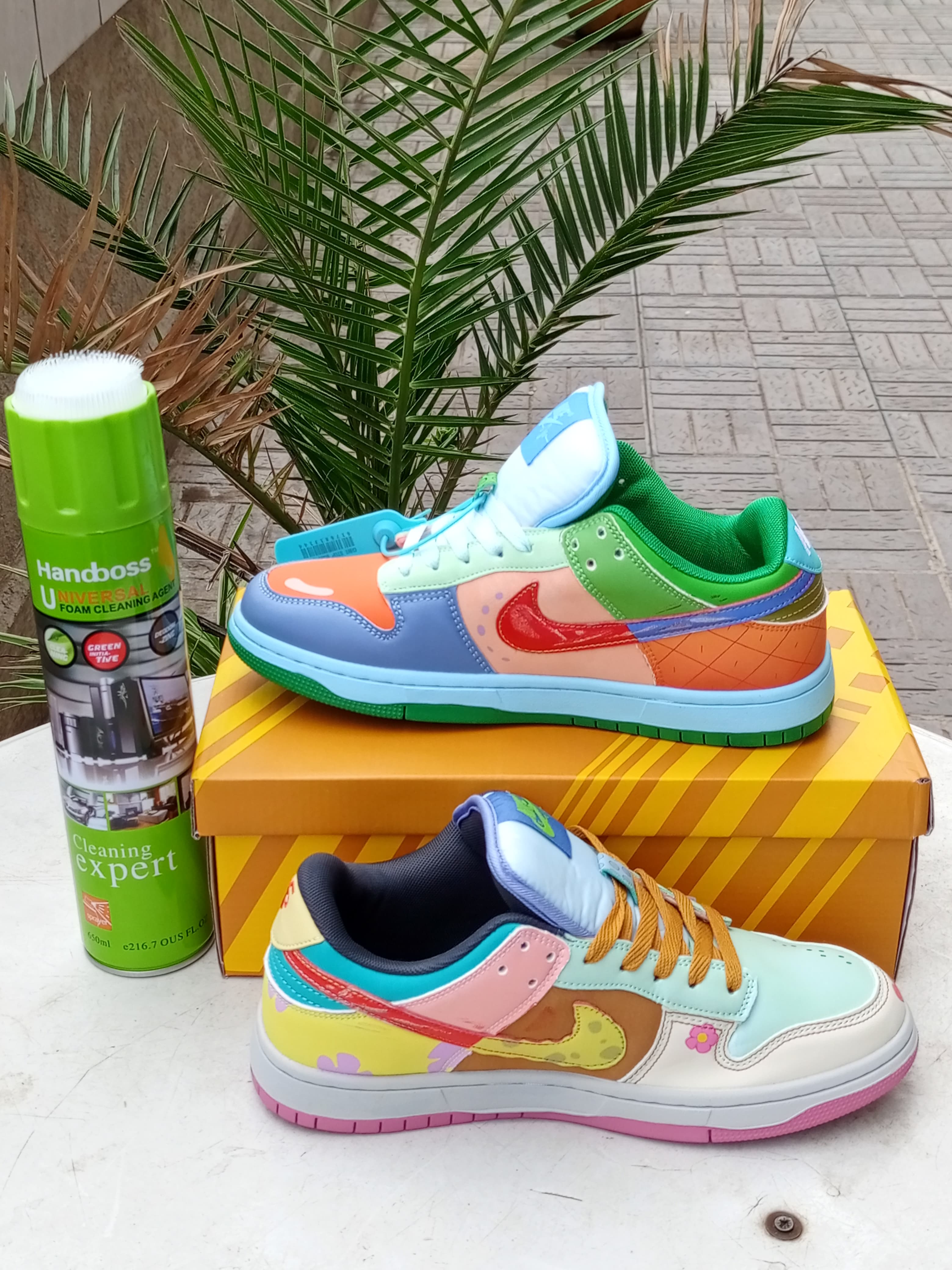 Nike Dunk Low Color Splash Sneakers for Men Women - Retro Basketball Shoes with Vibrant Color Design - Perfect for Casual Wear, Street Fashion & Sneaker Collection