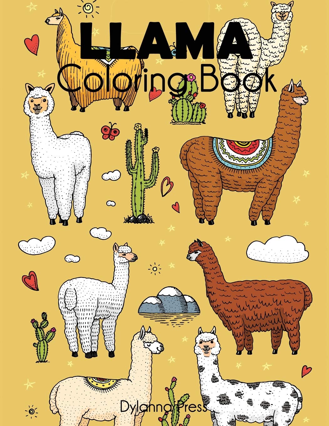 Llama Coloring Book for Adults & Kids - Relaxing Stress Relief & Fun Activity | Perfect for Home, School & Travel | 50+ Unique Designs