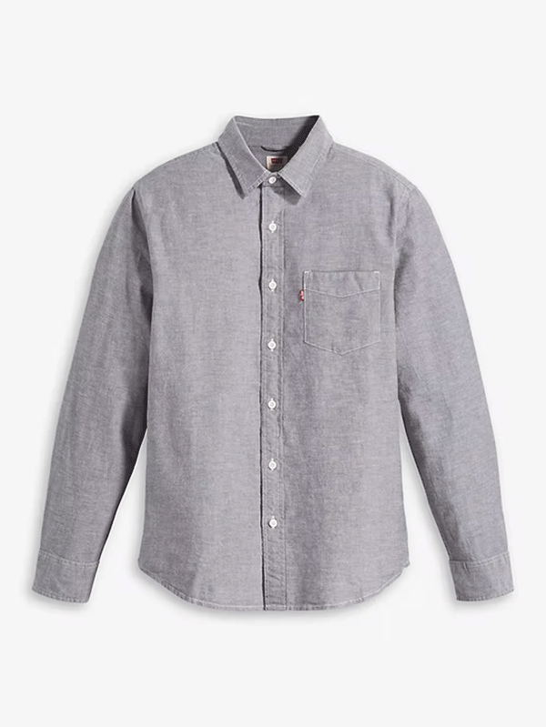 Levi's Men's Classic 1 Pocket Standard Shirt - Raven Grey | Casual Button Down Shirt for Work, Date & Everyday Wear