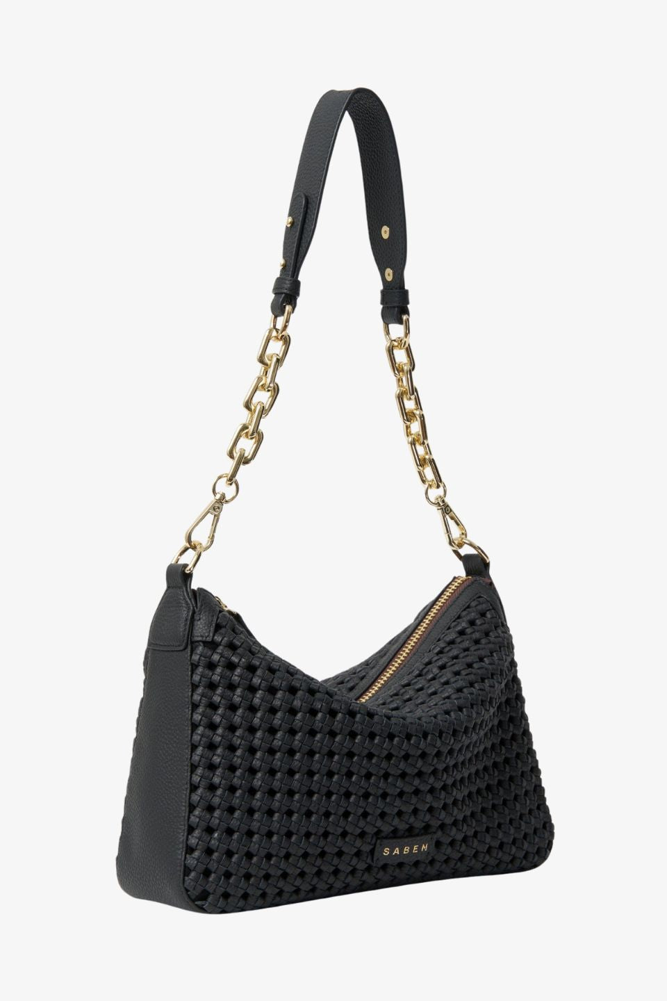 Dane Black Braid Chain Shoulder Bag for Women - Stylish Crossbody Purse with Adjustable Strap, Perfect for Daily Use, Work, and Evening Out