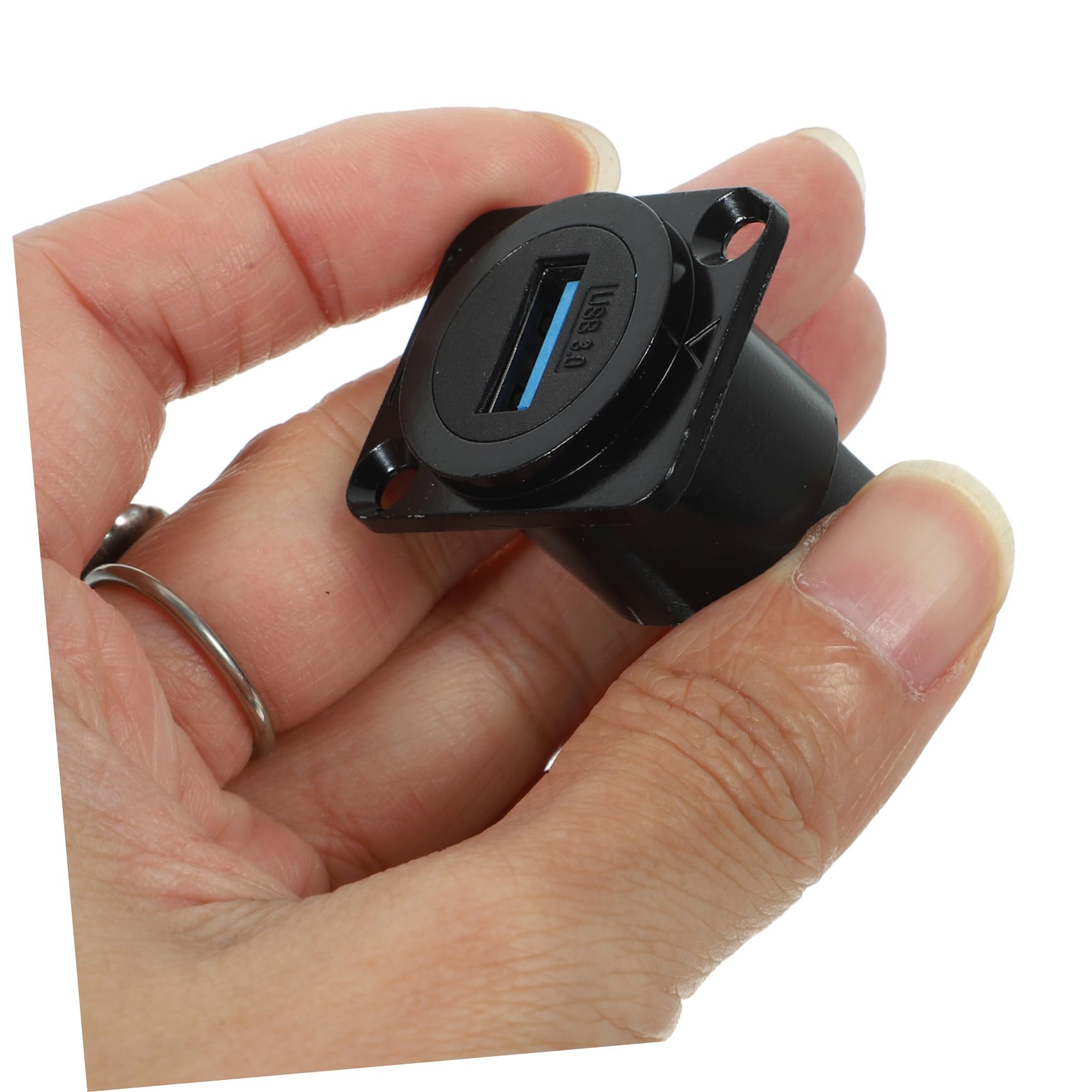 MAGICLULU USB Panel Mount Adapter - Female to Female Bulkhead Extension Connector with USB Through Port for PC Front Panel | Perfect for Computer Case, Server Rack & DIY PC Builds