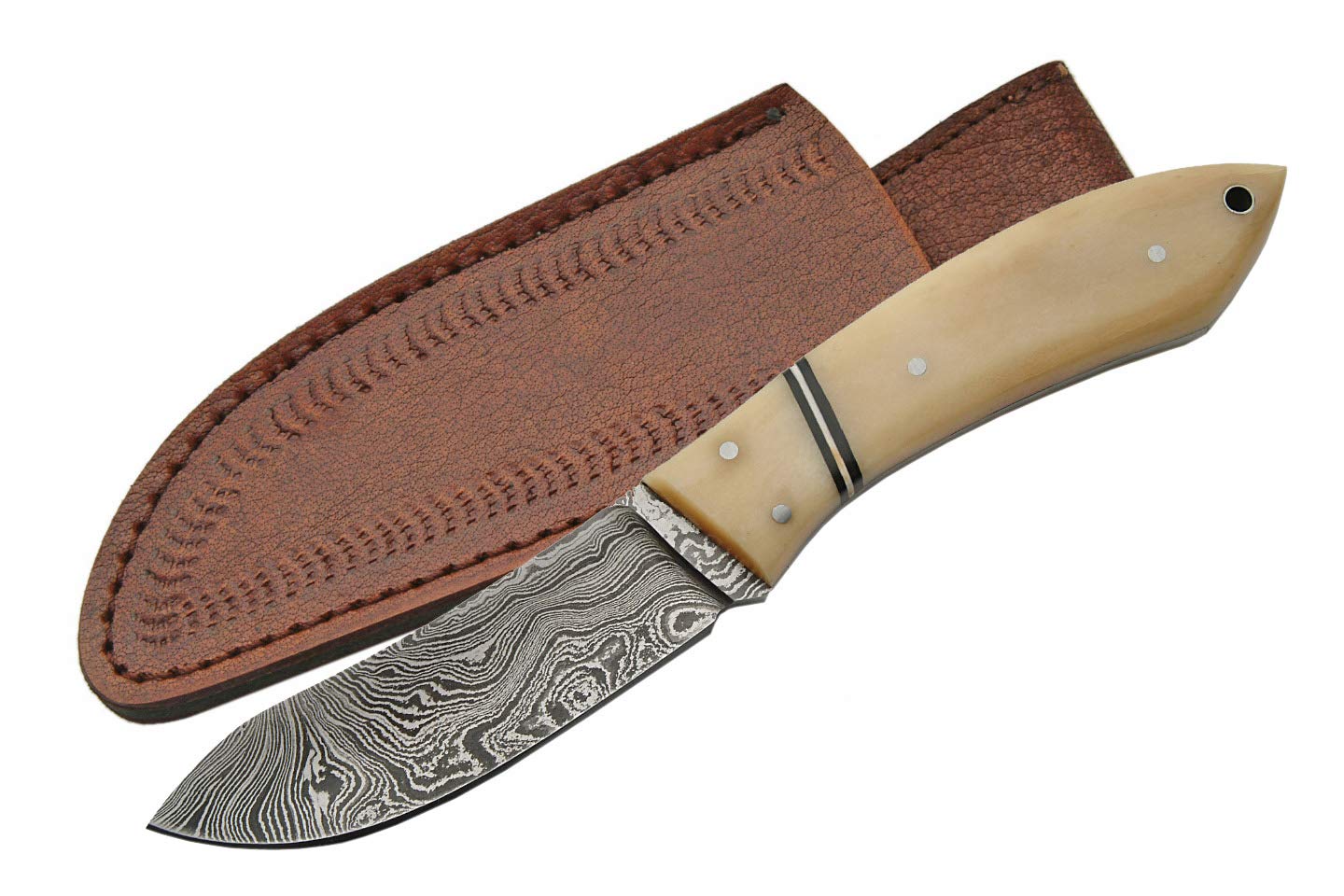 Premium Damascus Steel Hunting Knife - Szco Supplies | Sharp, Durable & Lightweight for Outdoor Adventures, Camping & Survival