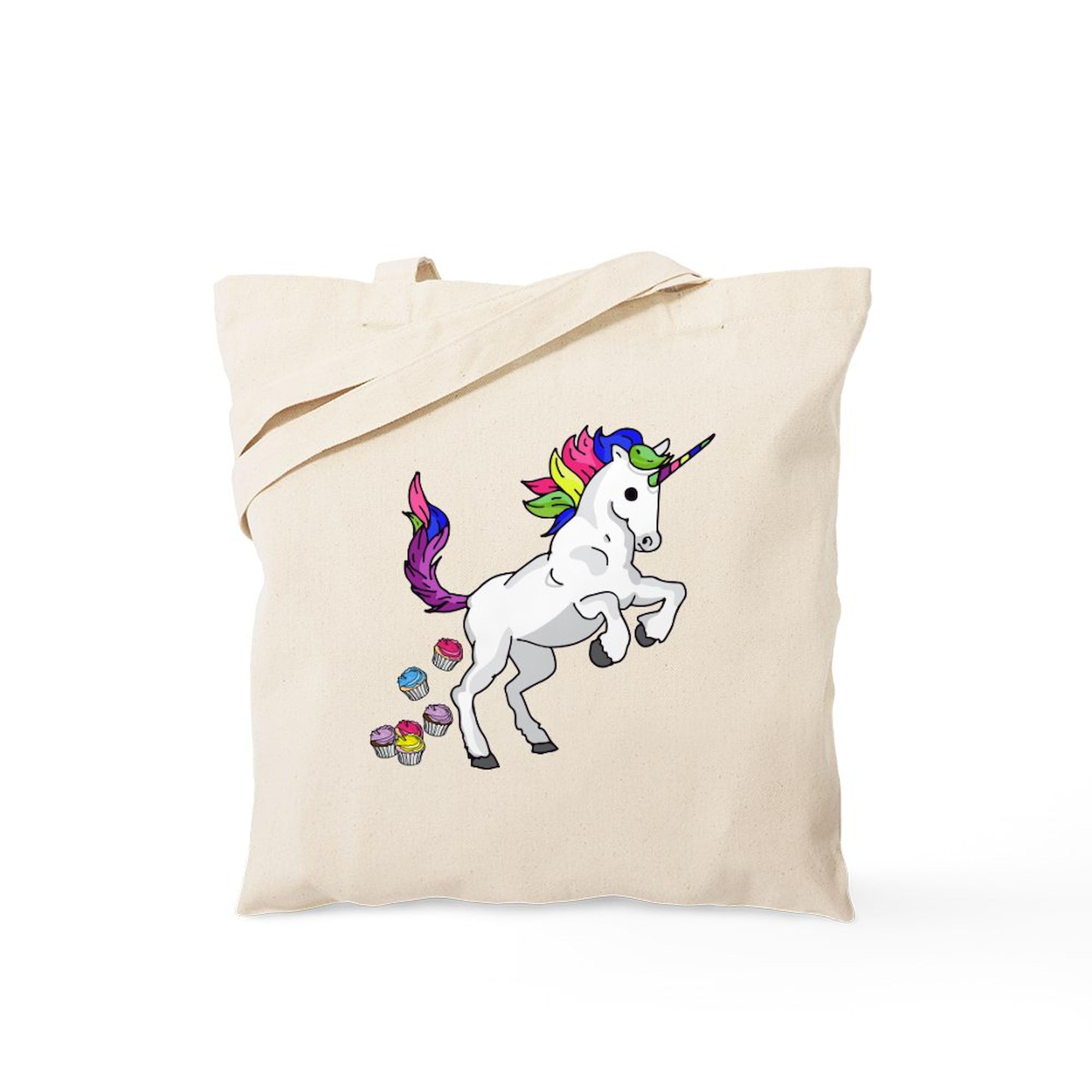 Unicorn Cupcakes Canvas Tote Bag - Eco-Friendly Reusable Shopping Bag for Women | Perfect for Groceries, Beach Trips & Work Commute