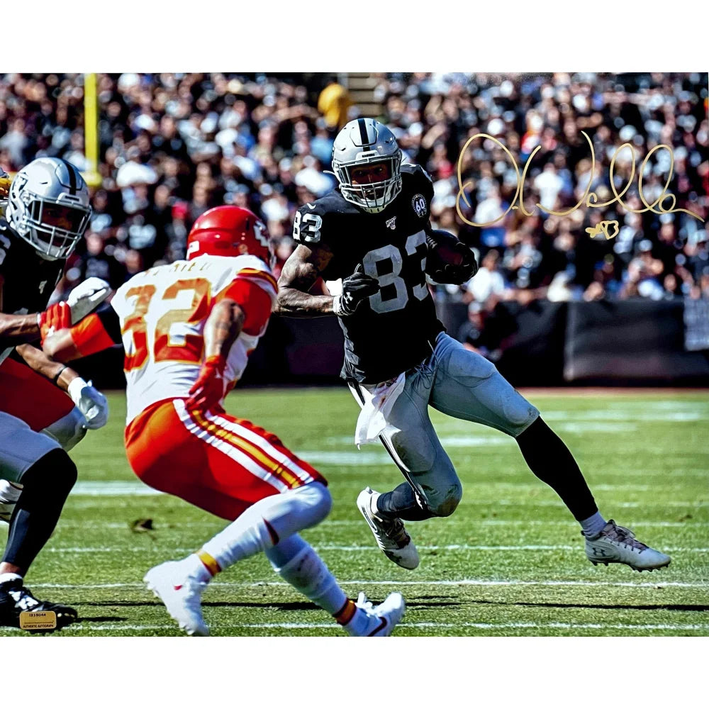 Darren Waller Autographed Las Vegas Raiders 16x20 Photo with Inscriptagraphs COA - Signed NFL Memorabilia for Collectors & Fans - Perfect for Man Cave, Sports Bar Decor, Gift for Football Enthusiasts