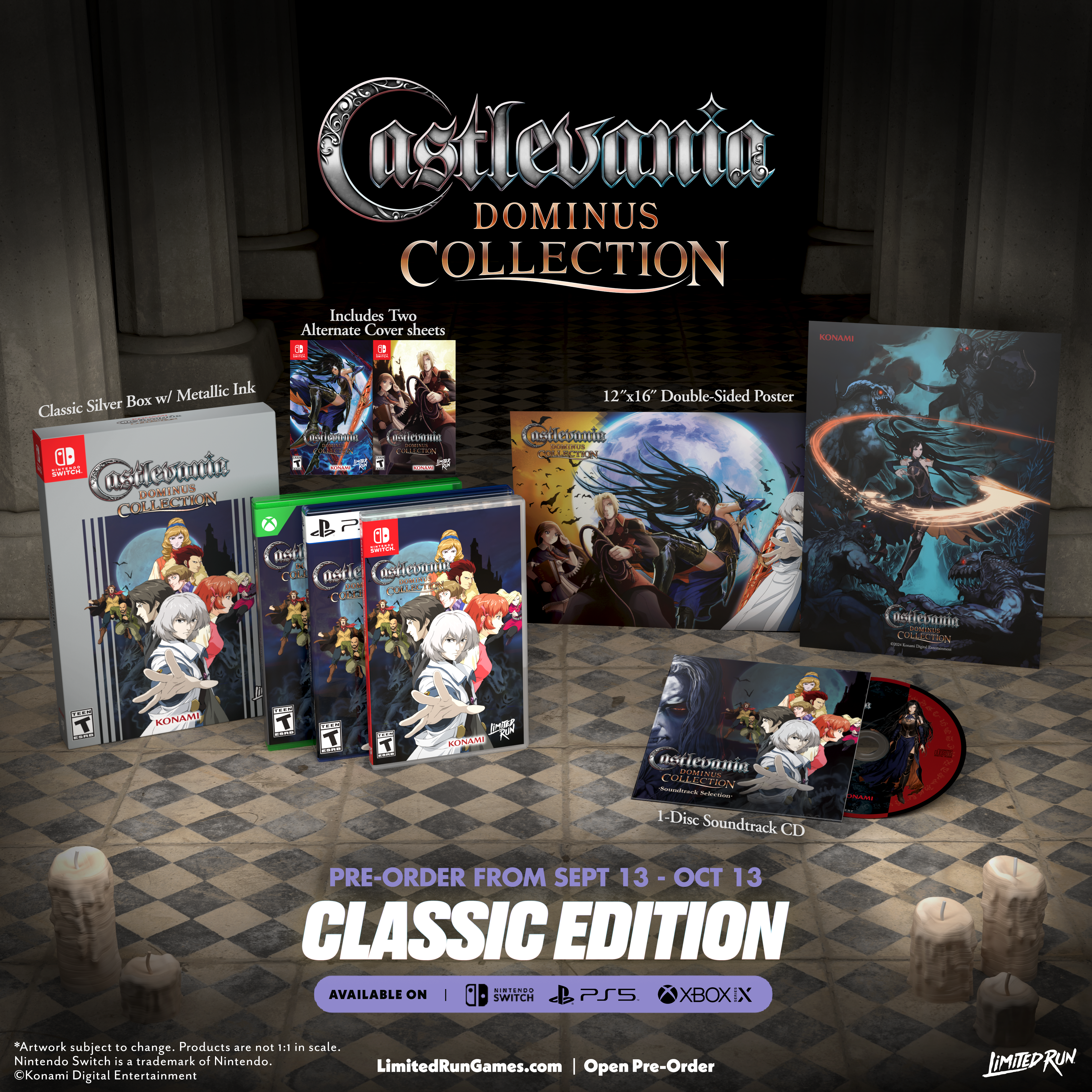 Castlevania Dominus Collection Classic Edition - Nintendo Switch, PS5, Xbox Series X|S - Retro Gaming Bundle for Horror Action Fans