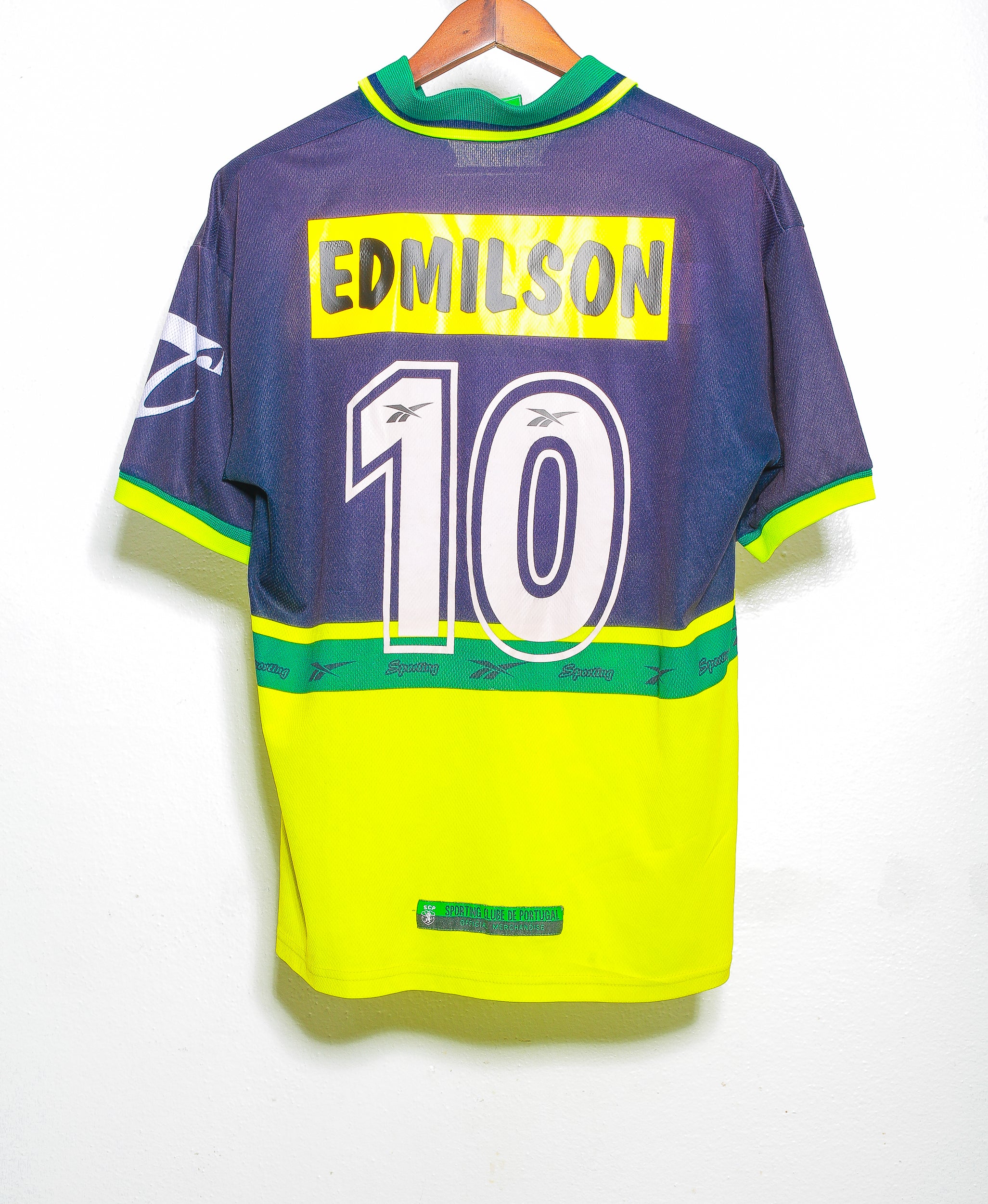 1998-1999 Sporting CP Away Jersey #10 Edmilson - Authentic Vintage Soccer Shirt (Size L) - Perfect for Collectors, Fans & Retro Football Fashion