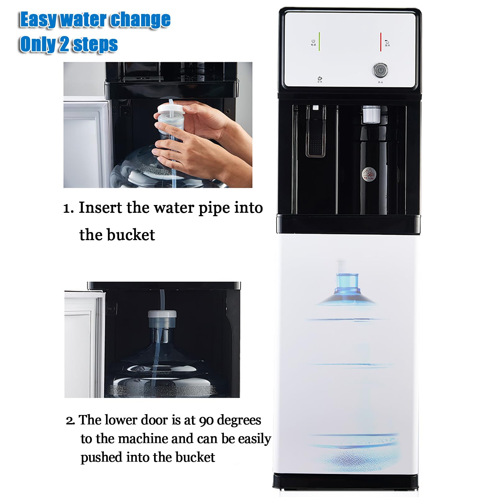 Hot and Cold Water Dispenser for Office - Instant Hot & Chilled Water for Tea, Coffee & More | Energy Efficient Countertop Appliance for Break Rooms & Workspaces