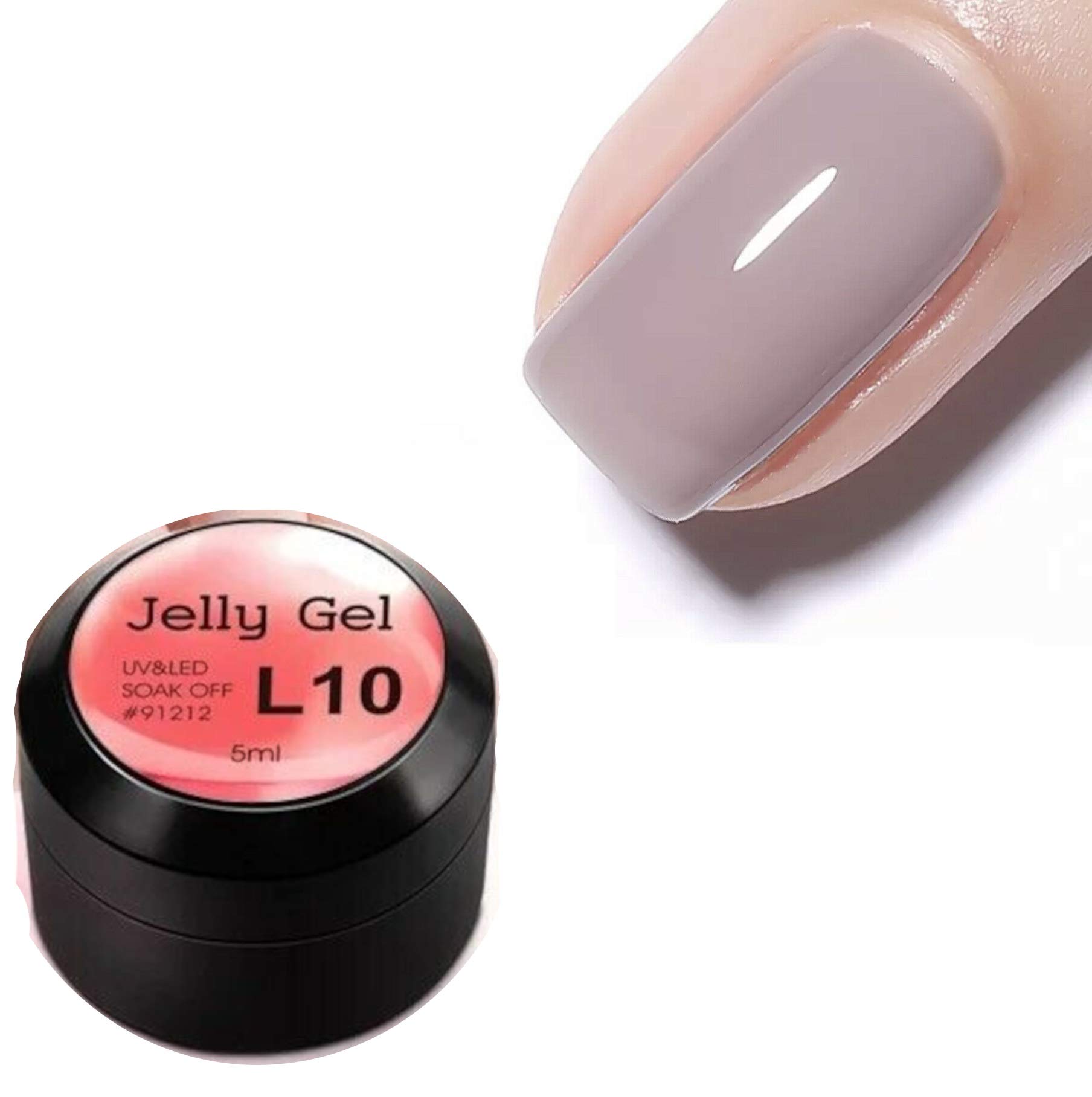 Venalisa Opal UV Gel Polish 5ml - Camouflage Natural Jelly Acrylic Nail Art Gel, French Manicure Crystal Nails UV Jelly Gel Varnish (JG-5ml-L08) for Salon, Home DIY & Professional Nail Artists