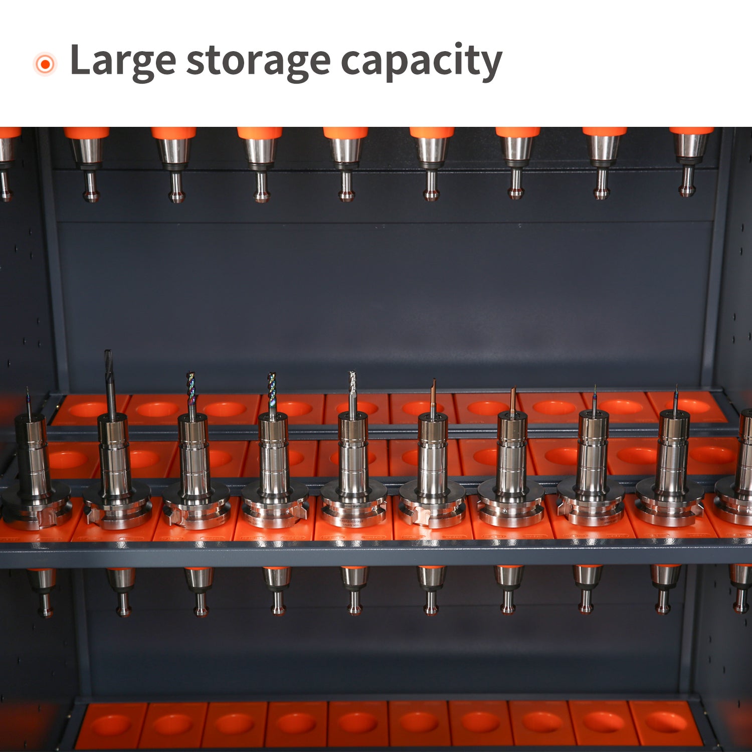 High-Quality CNC Tool Cabinet & CAT40 Tool Holder Storage System - Durable Workshop Organization for CNC Machines