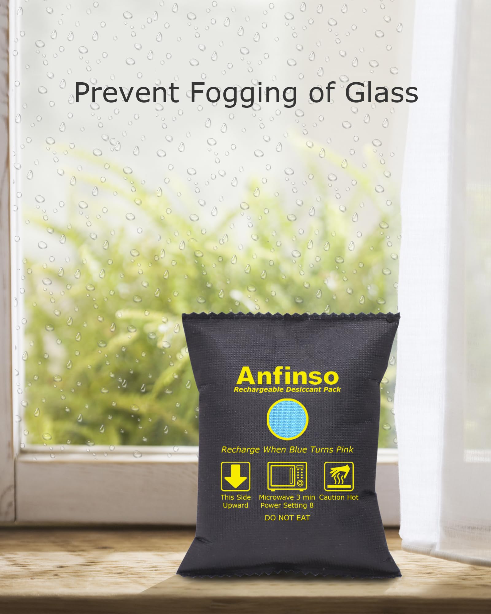 Rechargeable 300g Car Dehumidifier Bags - Silica Gel Moisture Absorbers for Closet, Storage, Totes, Safes & 3D Filaments | Eliminate Dampness in Vehicles, Basements & Small Spaces