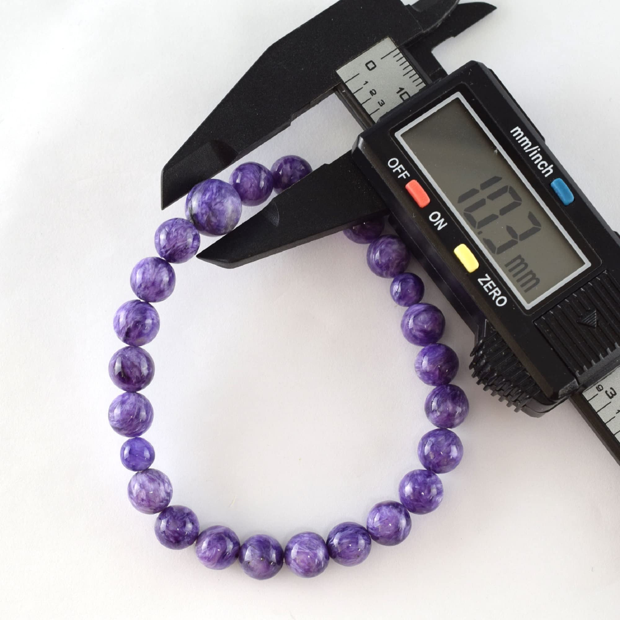 KYOTO ASAHIYA 8mm Charoite Gemstone Japanese Buddhist Prayer Beads Bracelet - Yoga Meditation Mala Rosary for Women - Perfect for Spiritual Practice, Stress Relief & Mindful Living