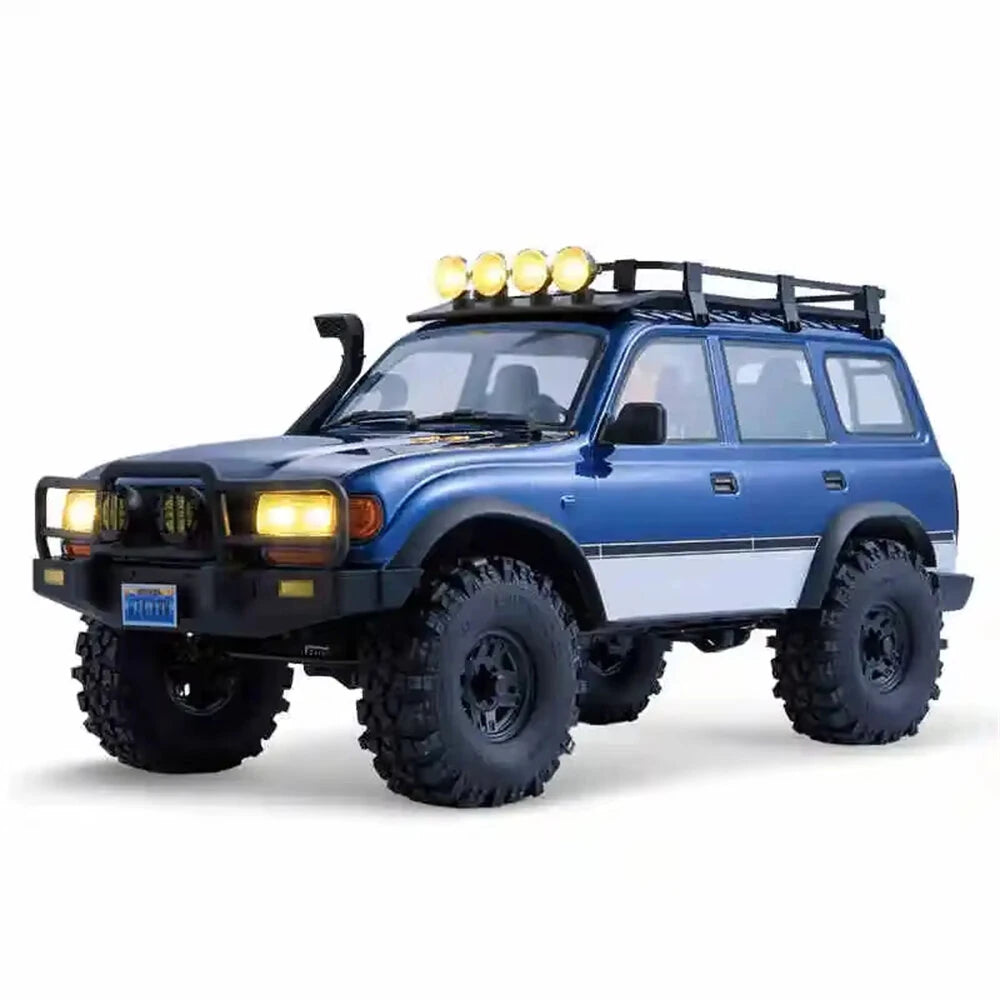 FMS FCX10 PRO 1/10 Scale 4WD Brushless RC Rock Crawler - Toyota Land Cruiser LC80 Remote Control Car for Off-Road Adventure & Trail Crawling