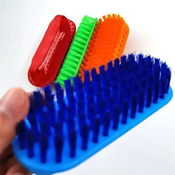 JAGMOOLYA Clothes Cleaning Brush - Soft Bristle Laundry Scrub Brush with Ergonomic Handle for Wet & Dry Fabric Care - Perfect for Delicates, Stains, and Tough Dirt (Pack of 1) - Ideal for Home Laundry, Hand Washing, and Travel Use