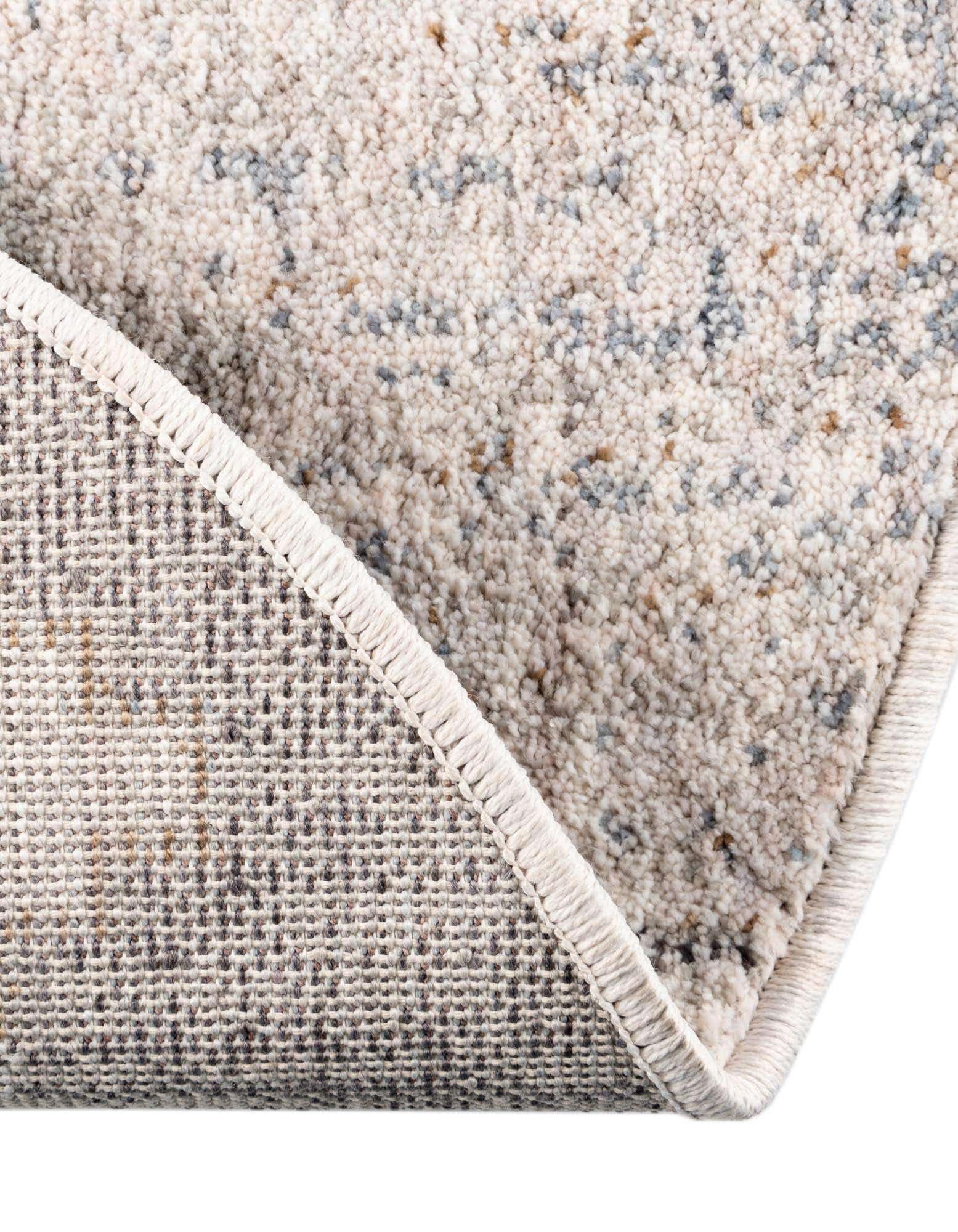 Unique Loom Eco-Friendly Southwestern Style Round Area Rug - 7' x 7' Ivory & Black Handwoven Design | Perfect for Living Room, Bedroom or Boho Home Decor