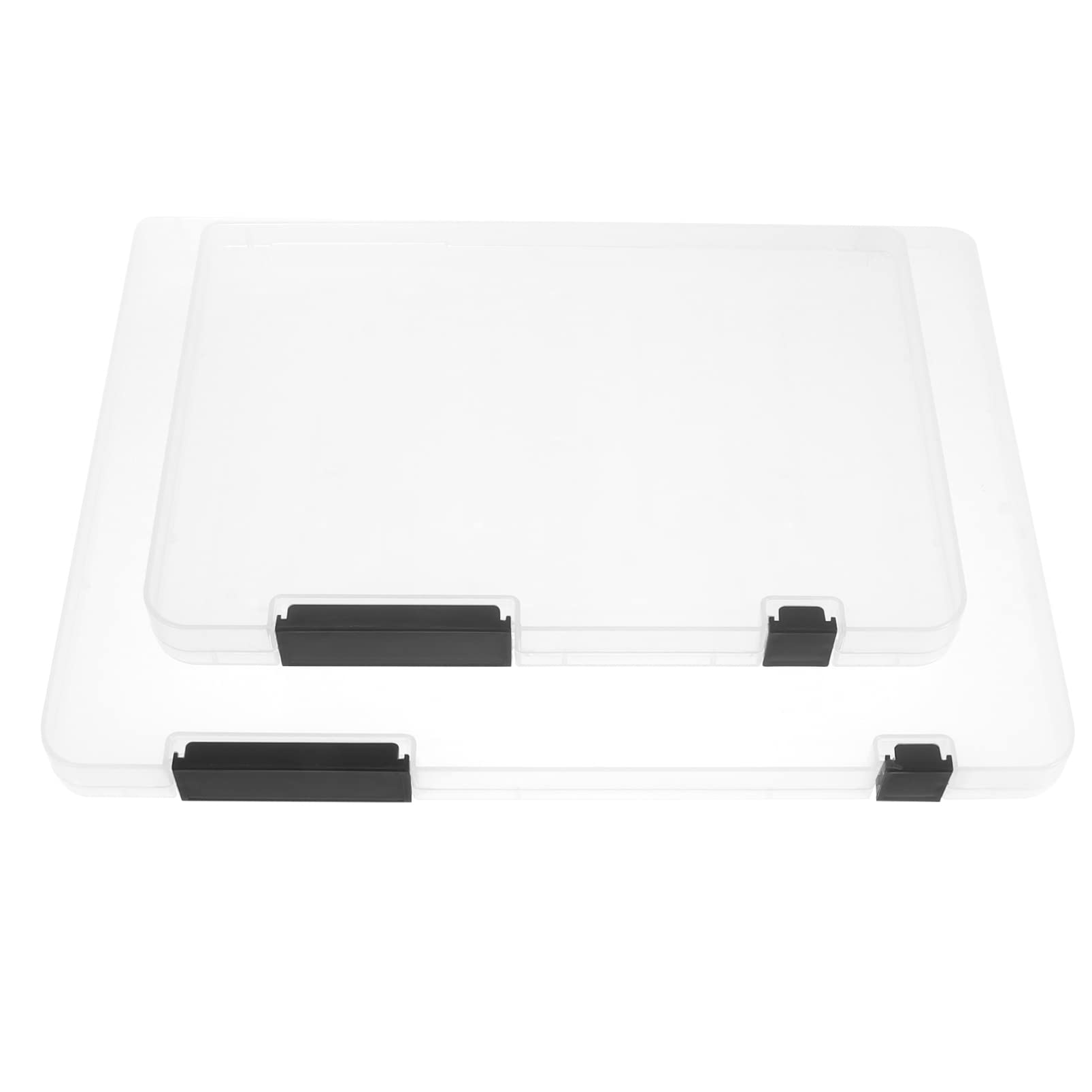 NUOBESTY 2-Pack Plastic File Storage Box - Organizer for Documents, Magazines, Scrapbooking & Office Supplies - Ultra Thin PP Accordion Folder - Perfect for Home, Office & School Organization