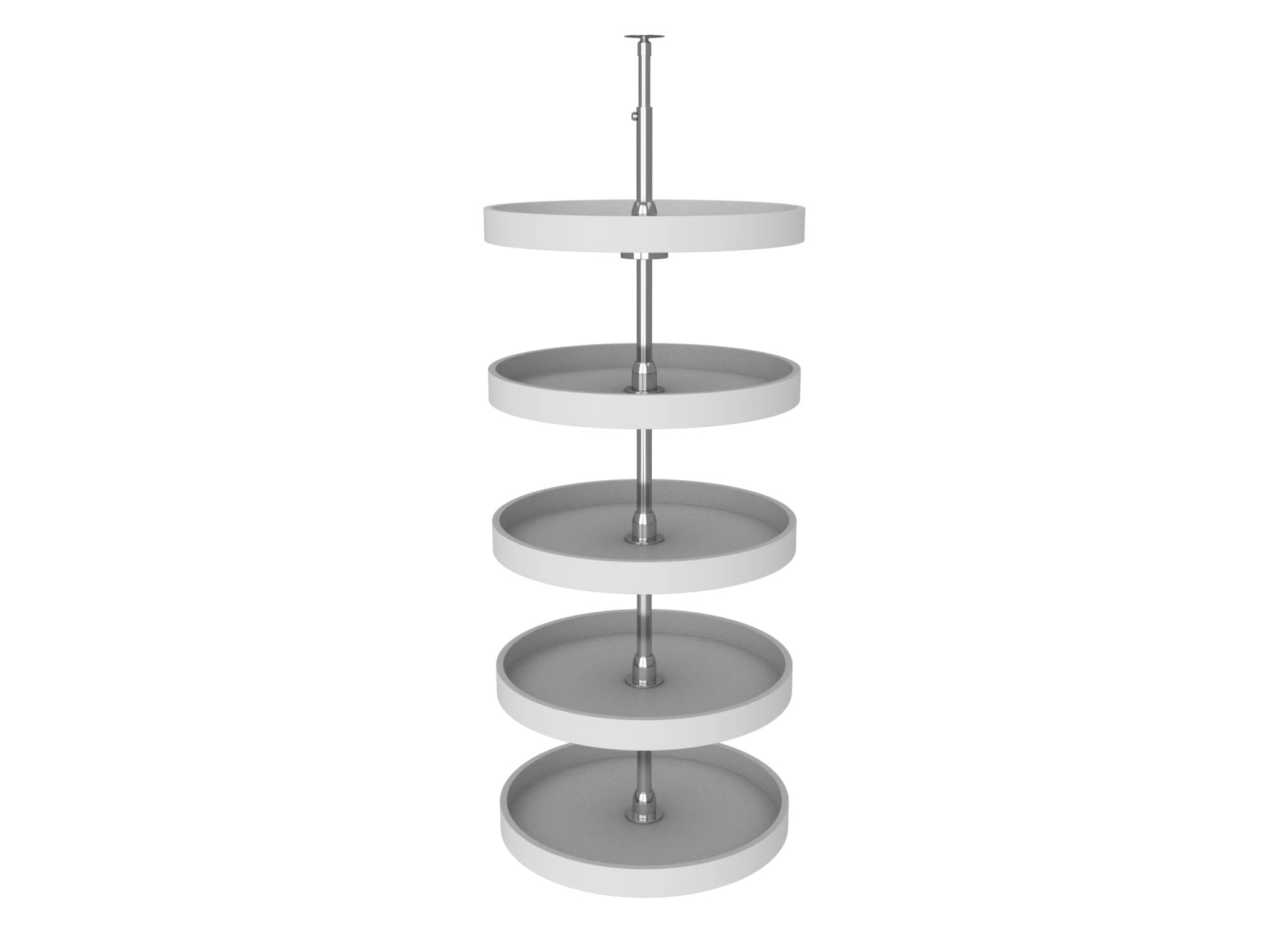 REV-A-SHELF Polymer Full-Circle 5-Shelf Lazy Susan Turntable Organizer for Tall Pantry Cabinets - Space Saving Kitchen Storage Solution for Spices, Canned Goods & Baking Supplies