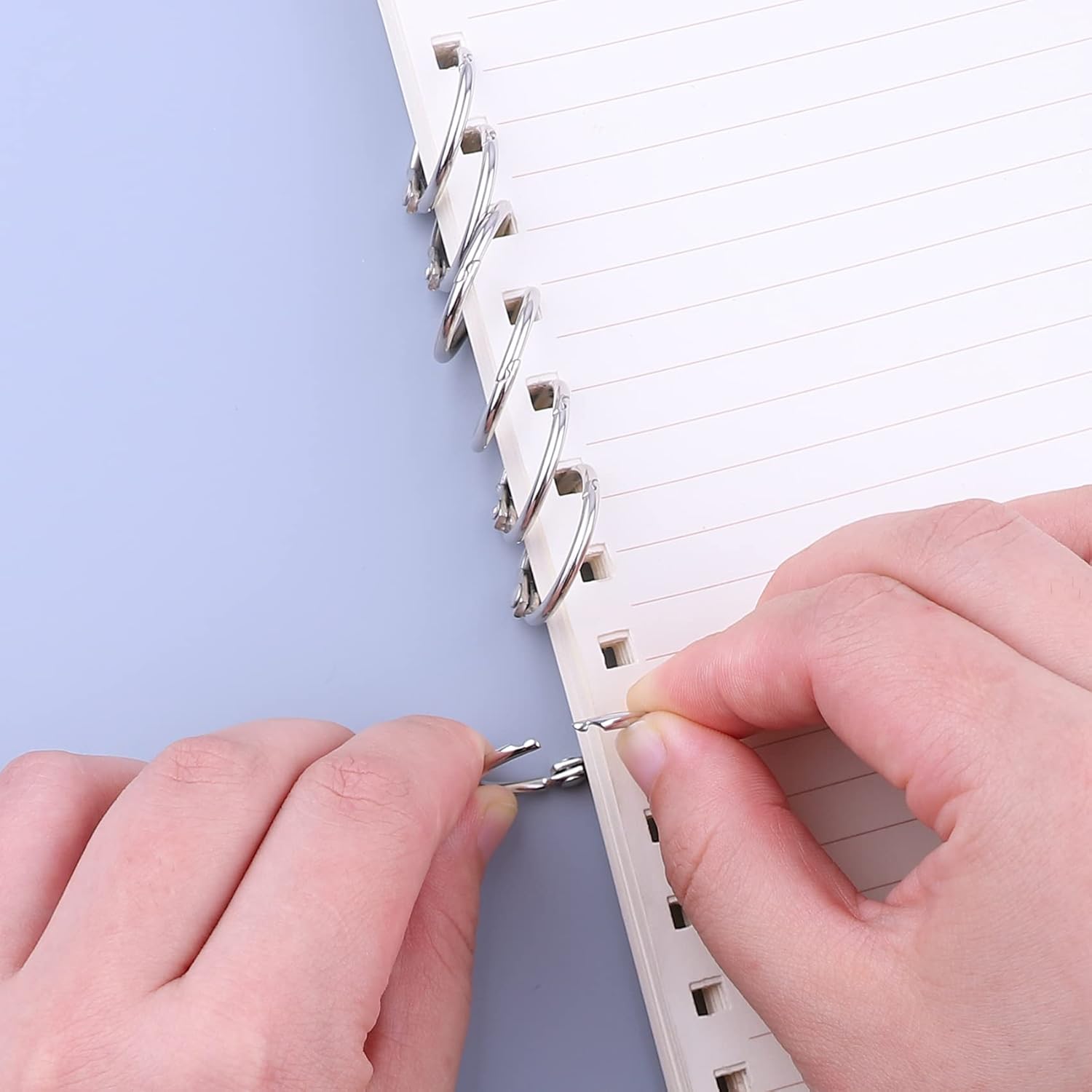 1 Inch Loose Leaf Binder Rings (50 Pack) - Nickel Plated Steel Book Rings for Office, School & Home - Durable Metal Keychain Rings, Index Card Holders - Perfect for Organizing Documents, Keys & Flashcards