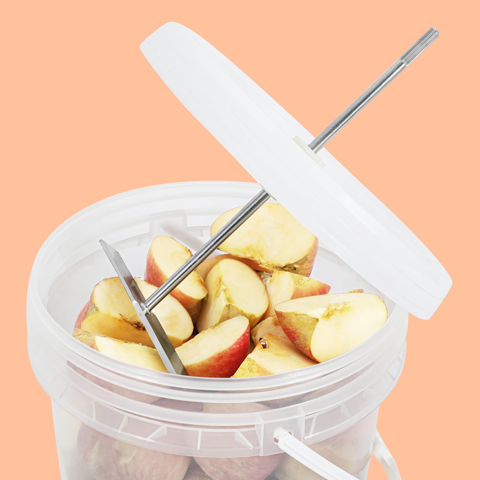 10L Mosakar Fruit Pulper - Apple Grinder Crusher for Wine & Cider Press, Tomato Sauce Maker, Mashed Potato & Jam Processor - Perfect for Home Brewing, Canning & Cooking