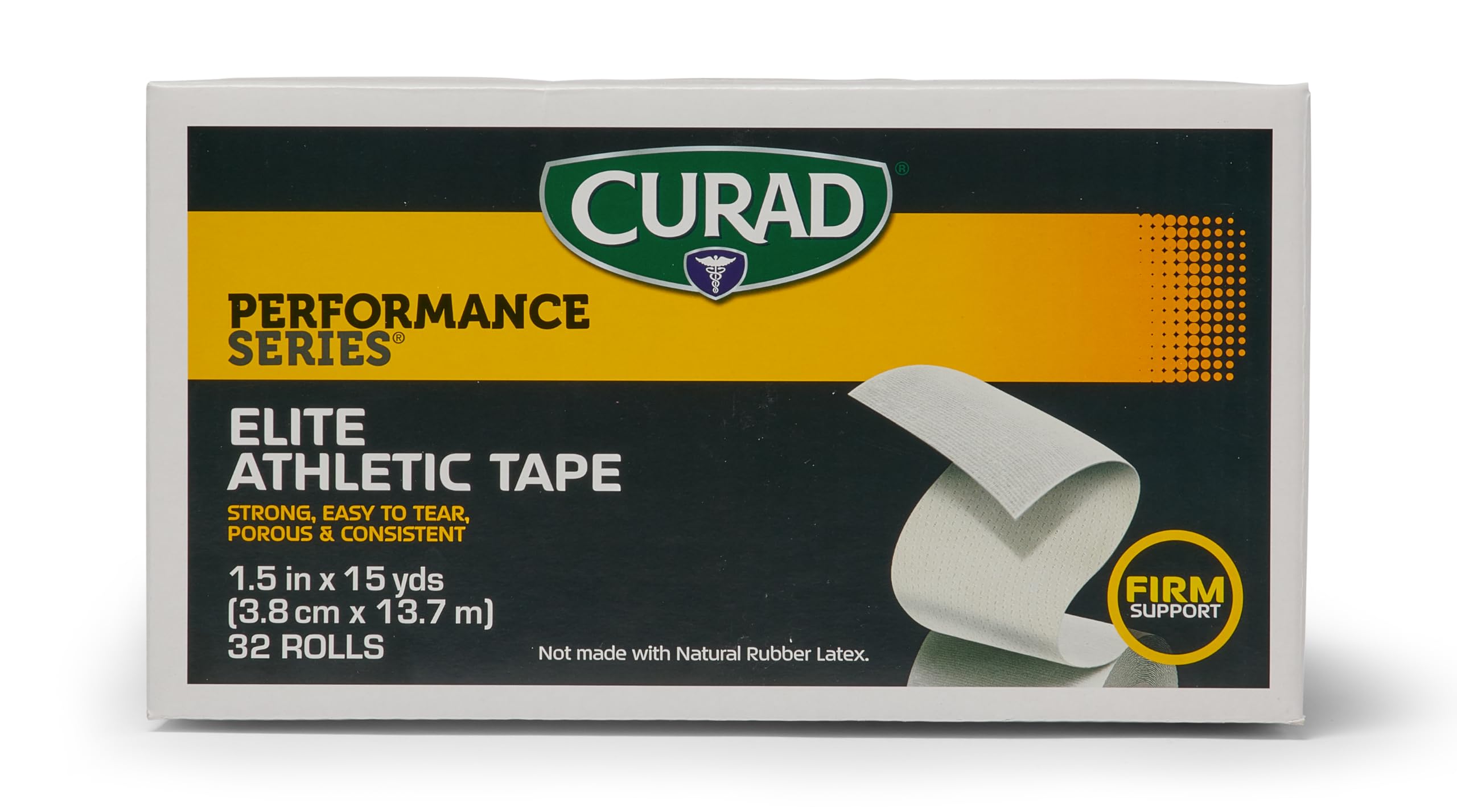 Curad Performance Series Elite Athletic Tape - Strong & Easy to Tear, 1.5