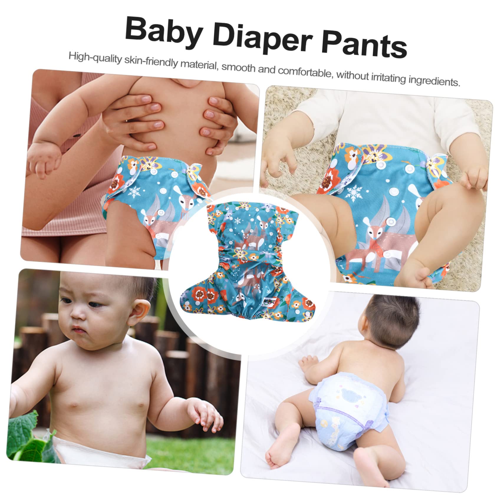 Beatifufu 1pc Baby Diaper Pants - Waterproof & Breathable Training Underwear with Adjustable Snap Closure for Easy Changing - Ideal for Potty Training Toddlers and Overnight Protection