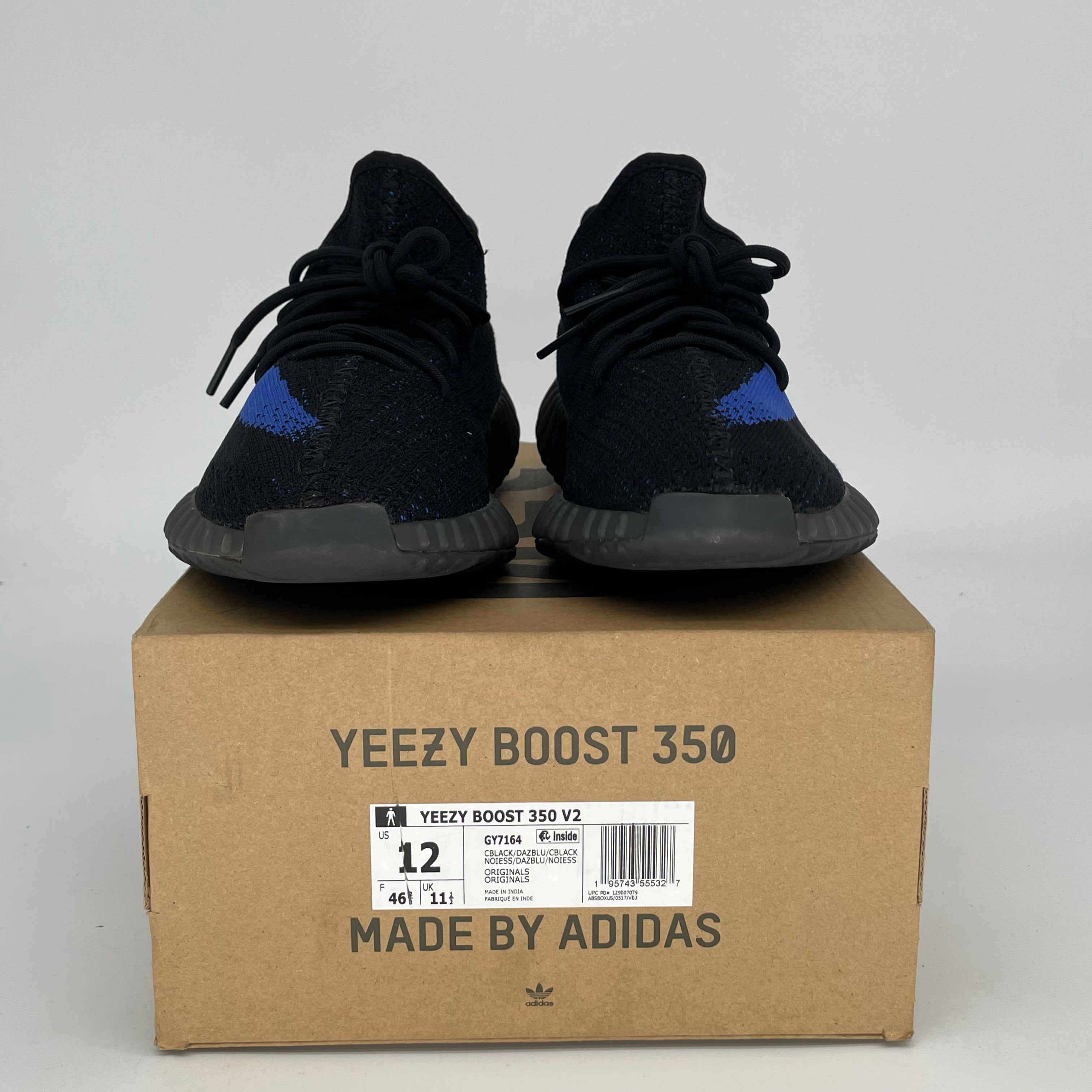 Adidas Yeezy Boost 350 V2 Dazzling Blue Sneakers - Men's Size 12 (GY7164) | Comfortable Running Shoes for Casual Wear & Street Style Fashion