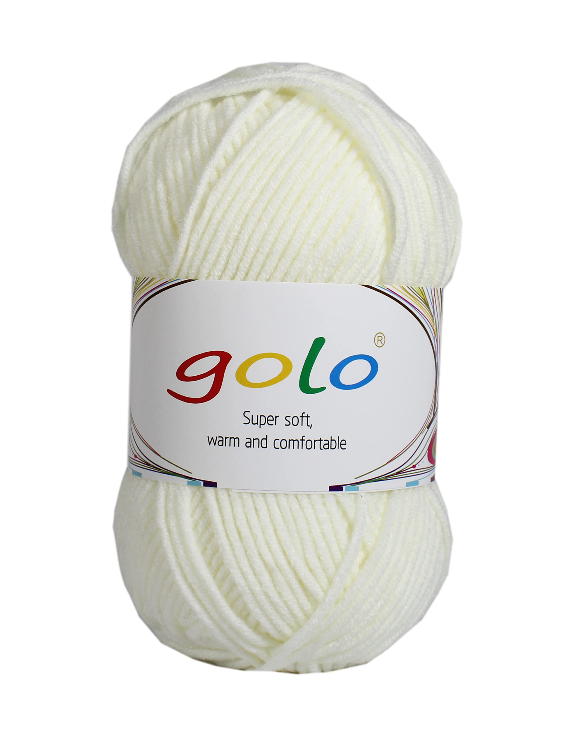 Premium Acrylic Yarn for Crocheting - Soft 50g Blanket Yarn (Milk White) - Ideal for DIY Blankets, Scarves, and Home Decor Projects