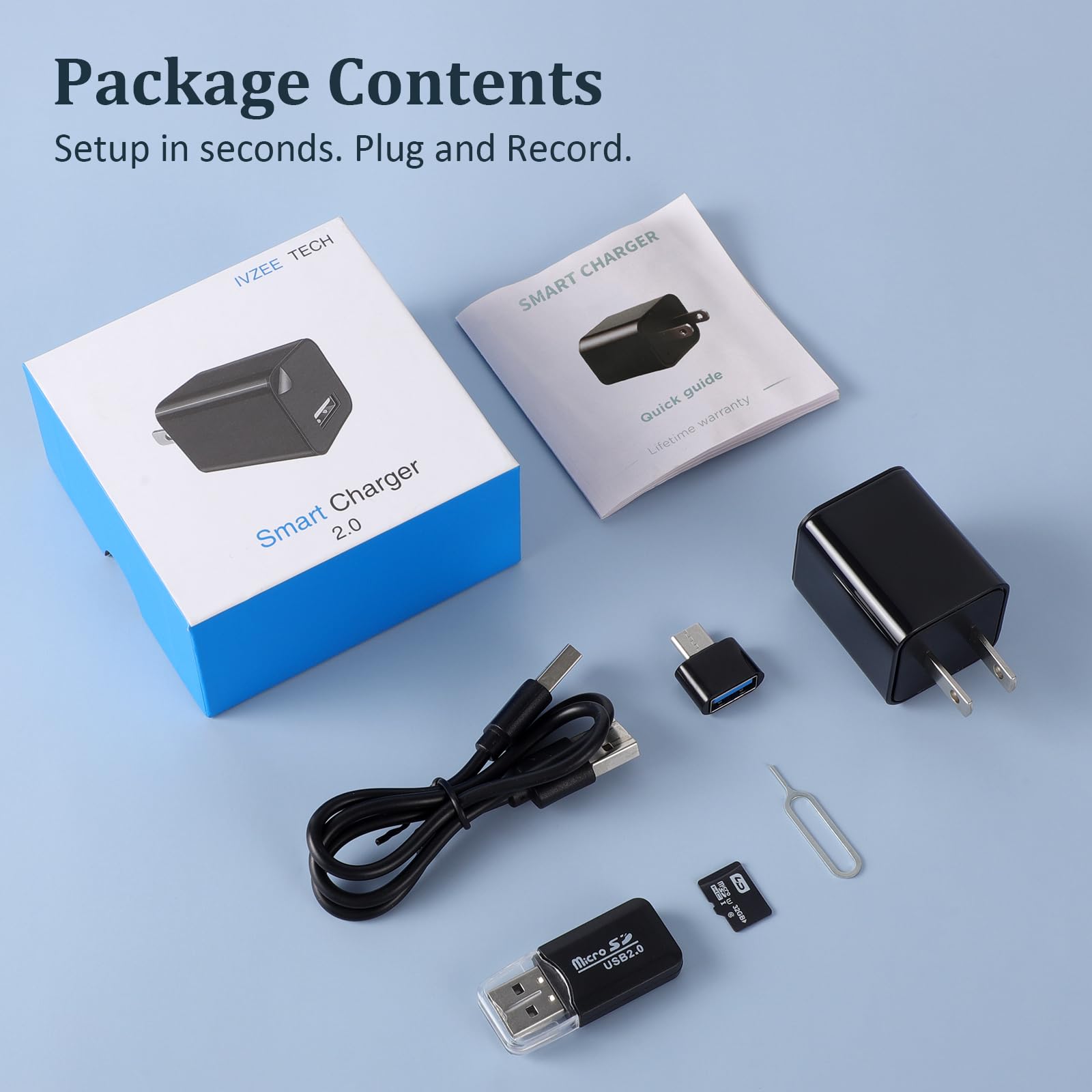 1080P Hidden Spy Camera with Motion Detection - No Audio Video Recording - Mini Covert Nanny Cam for Home Security - Includes 32GB Micro SD Card - Perfect for Indoor Monitoring, Baby Watching & Office Surveillance