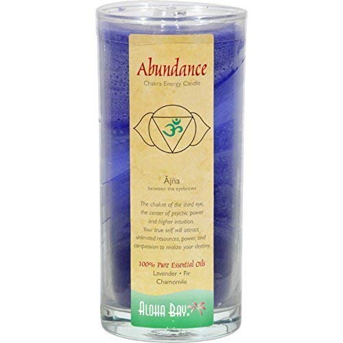 ALOHA BAY Chakra Candle for Abundance - 11oz Soy Wax Jar Candle for Meditation, Yoga & Spiritual Healing - Aromatherapy Gift for Home & Office Relaxation