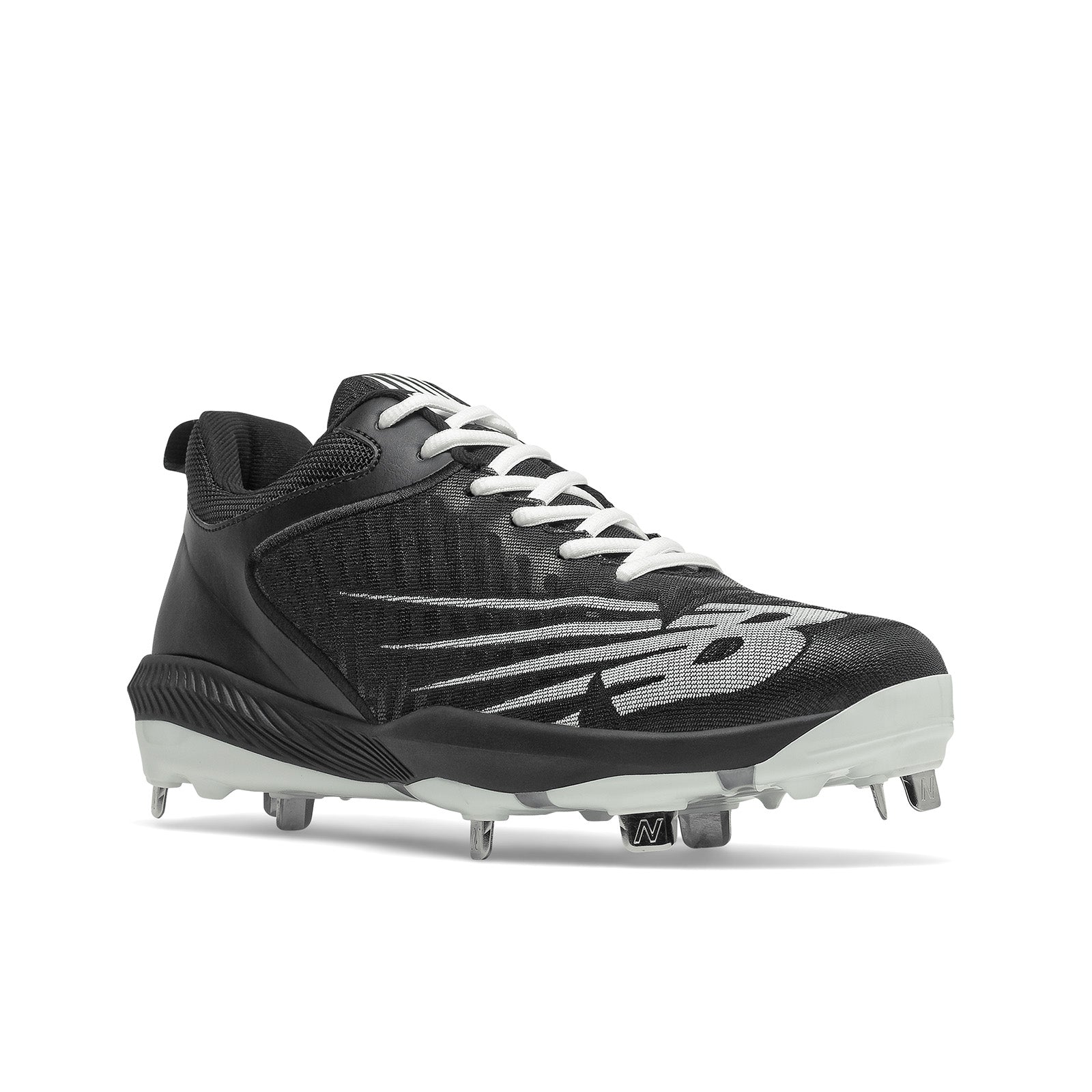 New Balance FuelCell 4040v6 Black & White Low Metal Cleats for Men - Lightweight Soccer Cleats with Enhanced Traction for Football & Turf Games