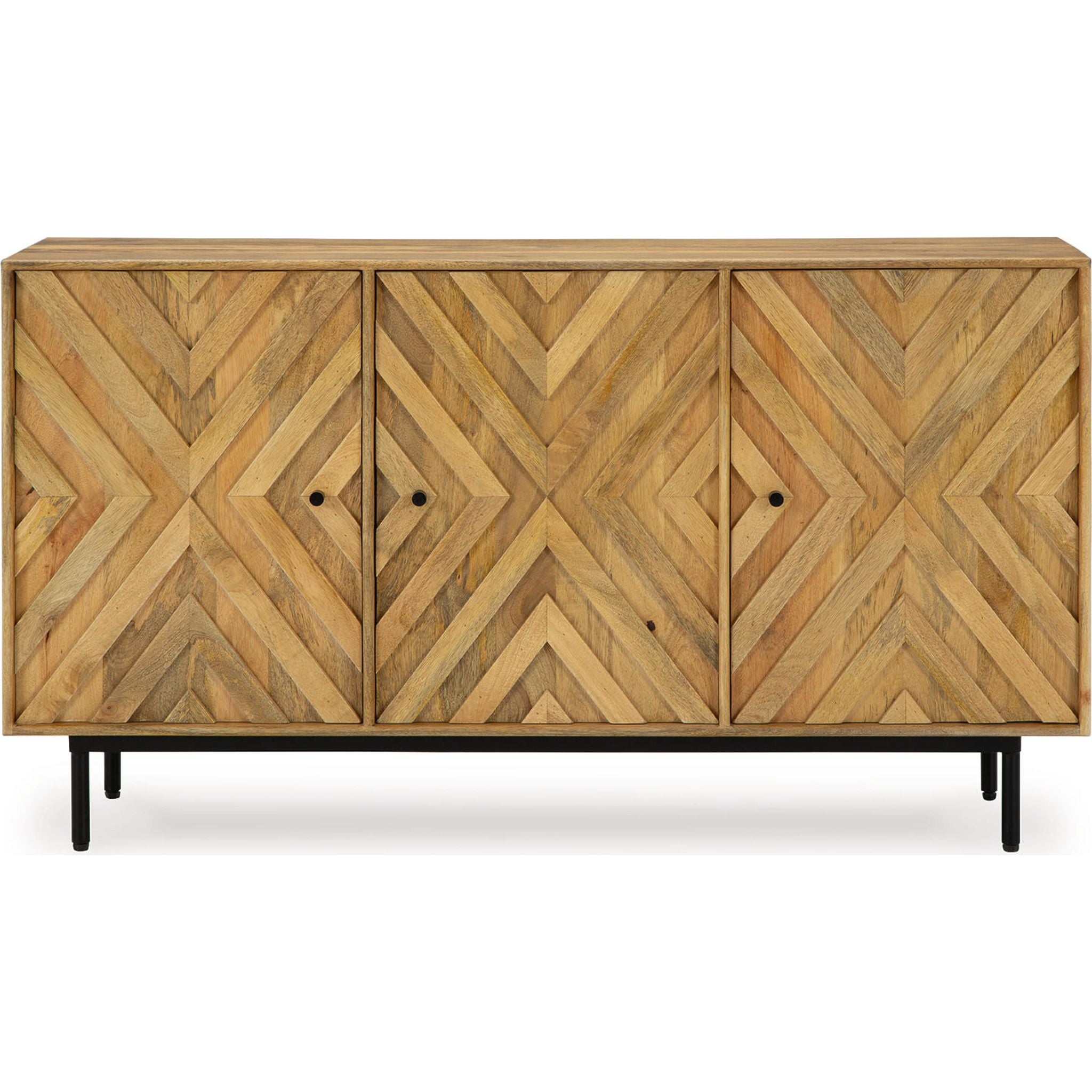 Cadewick Natural Wood Accent Cabinet - Stylish Storage for Living Room, Bedroom, or Entryway