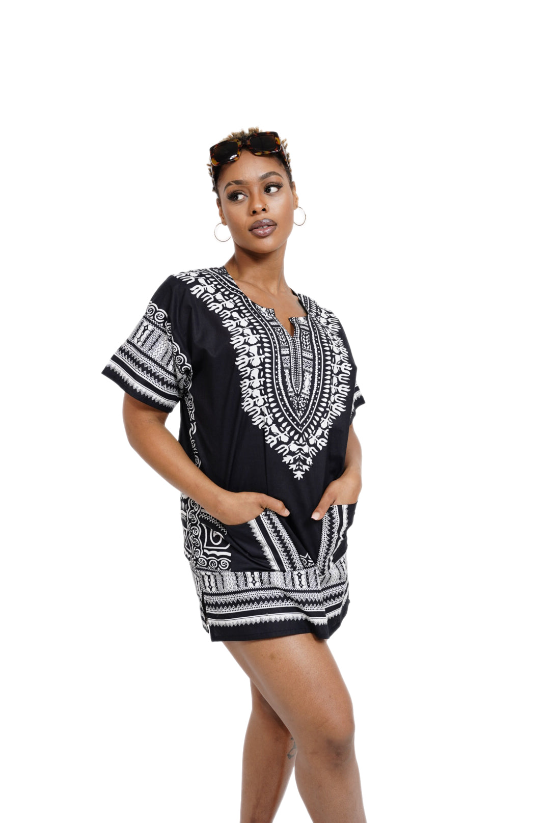 African Print Unisex Dashiki Shirt for Men & Women | Traditional Ankara Cotton Tunic Top | Perfect for Festivals, Concerts, Cruises & Outdoor Events | DP3578