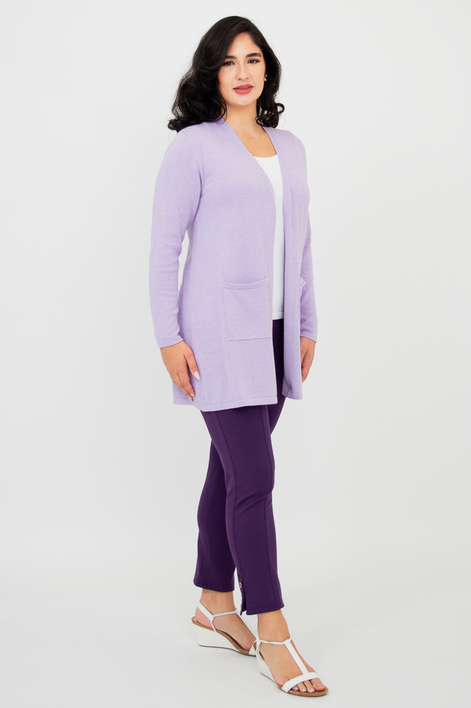 Justine Women's Lavender Cotton Sweater - Soft & Comfortable Pullover for Casual Wear, Office & Fall Outfits