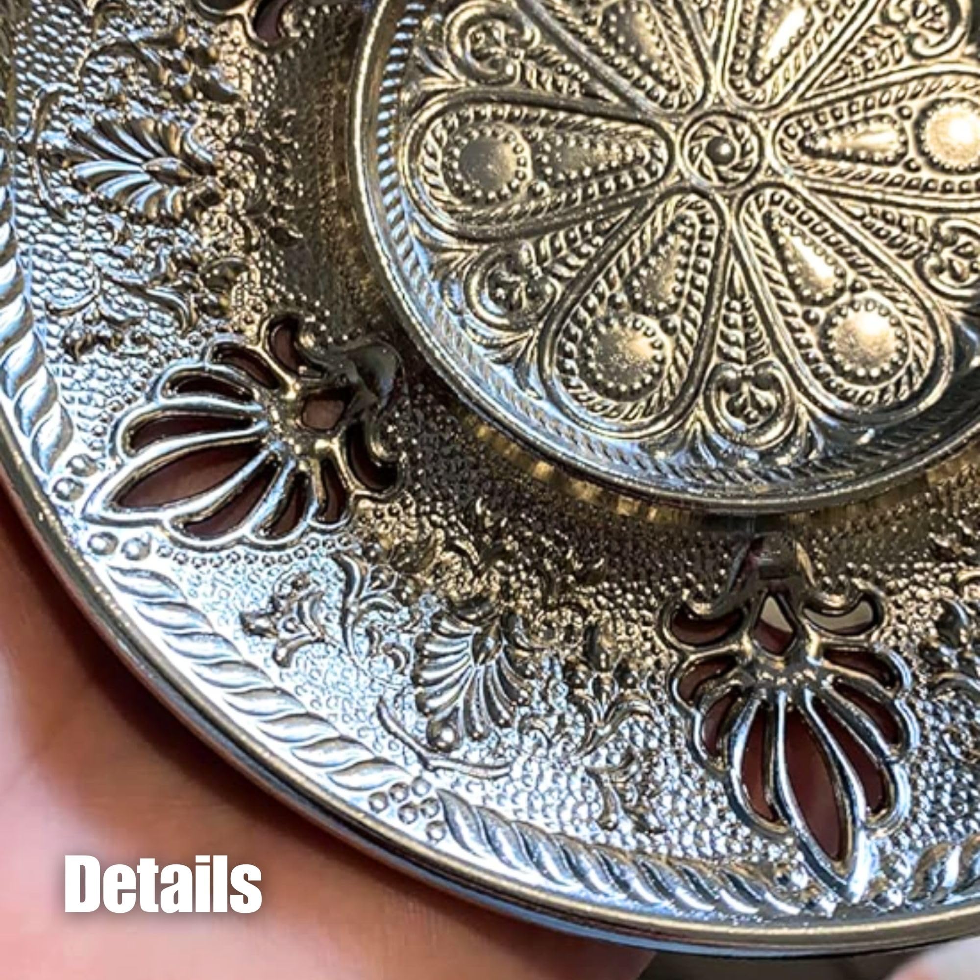 Vintage Handmade Turkish Tea Glasses Set of 6 with Saucers & Holder - Ottoman Style Mırra Cups for Serving Guests, Tea Time & Dinner - Elegant Gold Tableware for Housewarming Gifts & Special Events