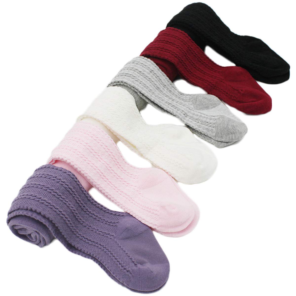 6 Pack Baby Girls Leggings - Soft Cotton Toddler Tights for Infants & Kids - Perfect for Playtime, School & Everyday Wear