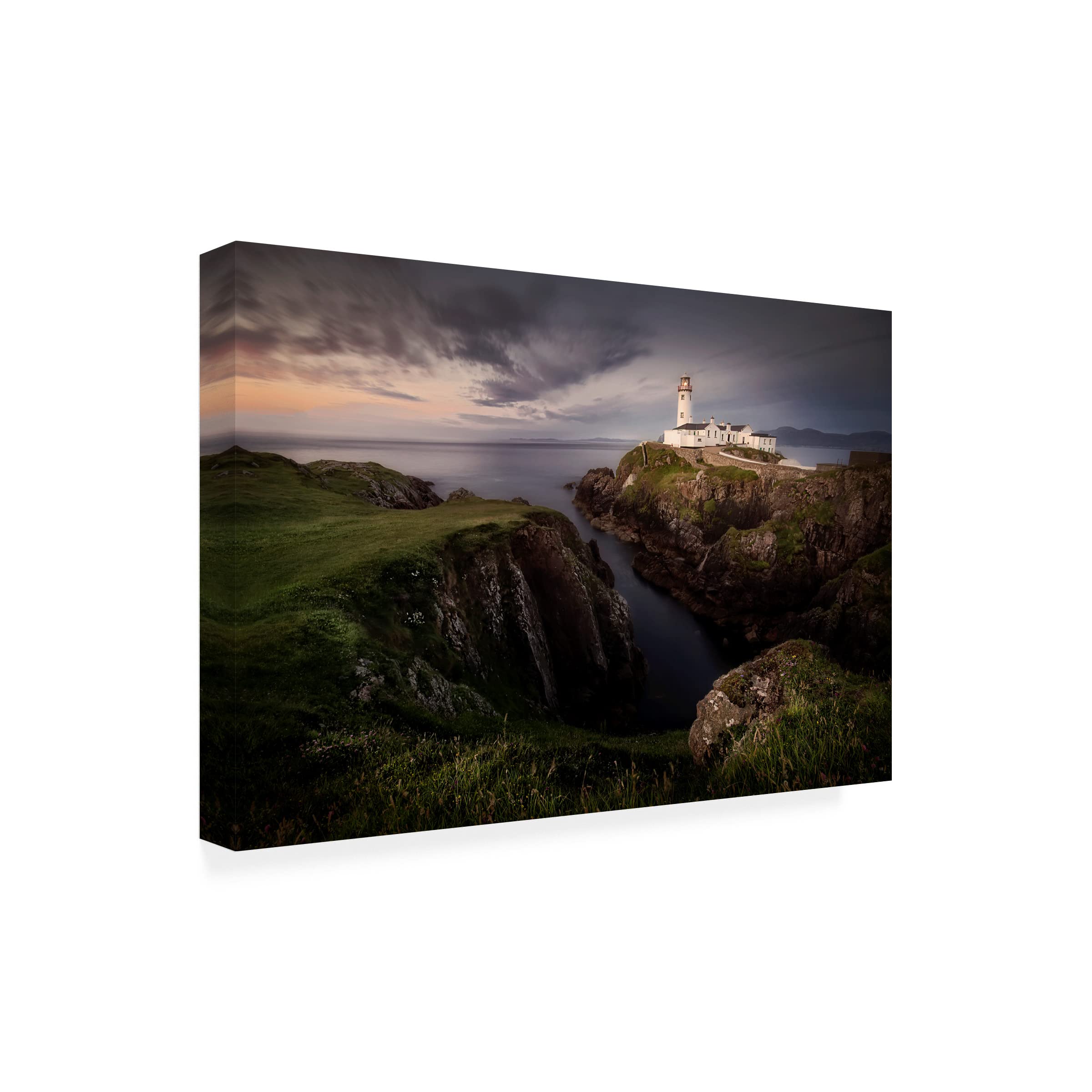 Trademark Fine Art 'Fanad Head' Canvas Wall Art by Yolanda Romero Angueira - Stunning Irish Landscape Painting for Living Room, Bedroom & Office Decor