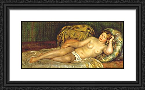 Black Ornate Wood Frame with Double Matting