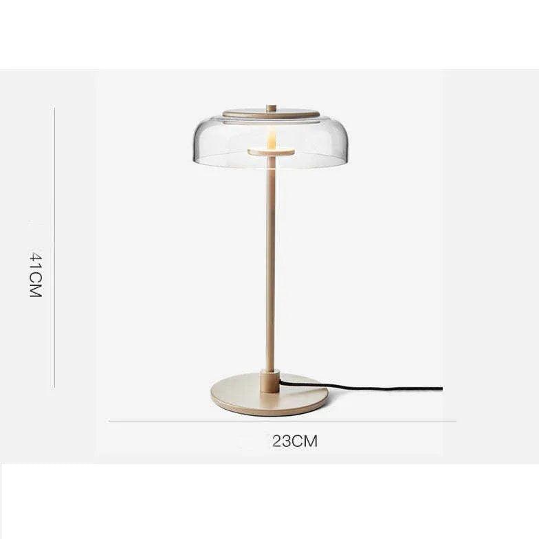 Minimalist Transparent Glass Plug-In Table Lamp - Modern Home & Office Lighting for Bedroom, Living Room, and Study Desk