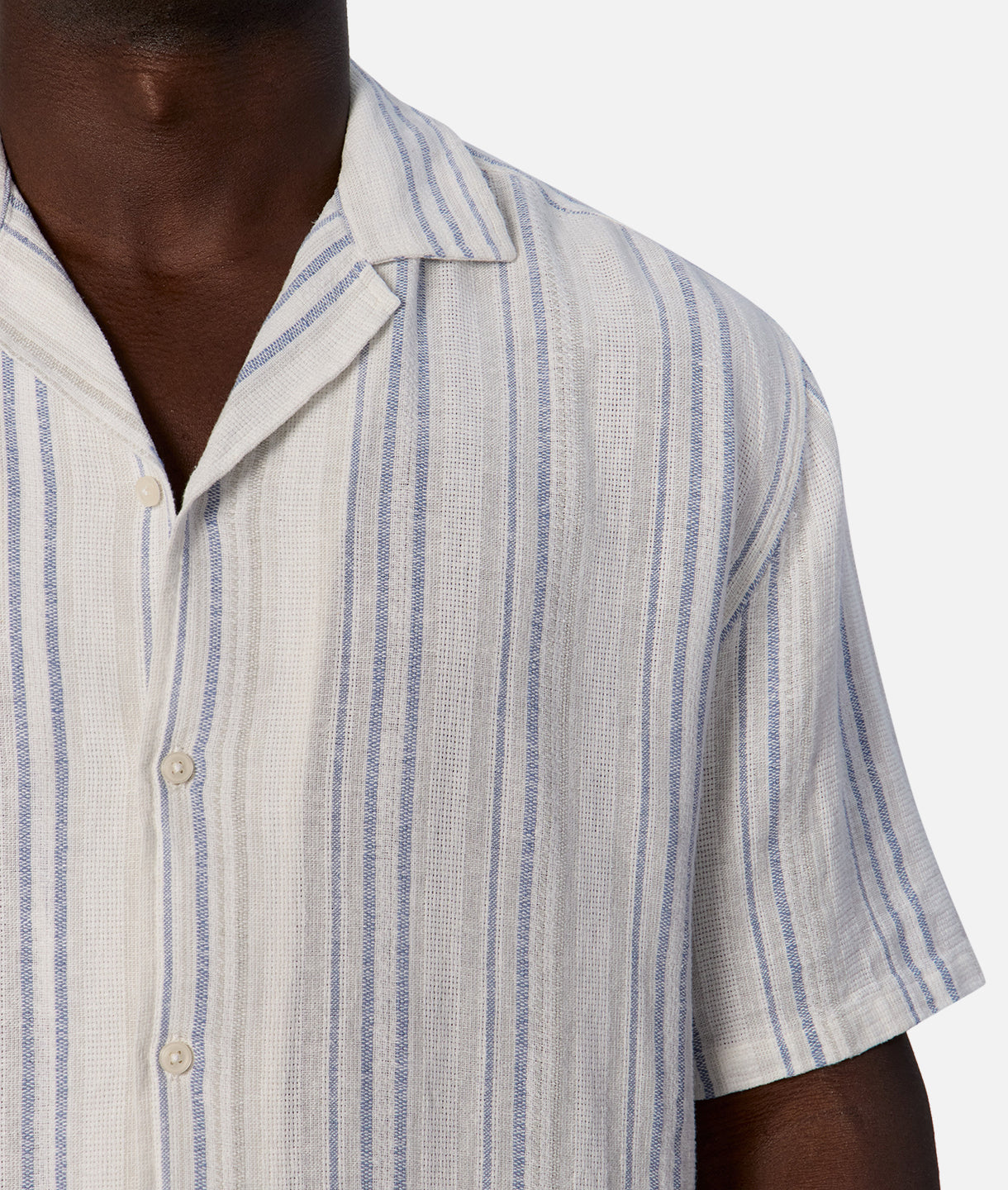 Levenzo Linen Short Sleeve Shirt for Men - Breathable White & Multi-Color Casual Button Down Shirt - Perfect for Summer Outfits, Beach Vacations, and Office Wear