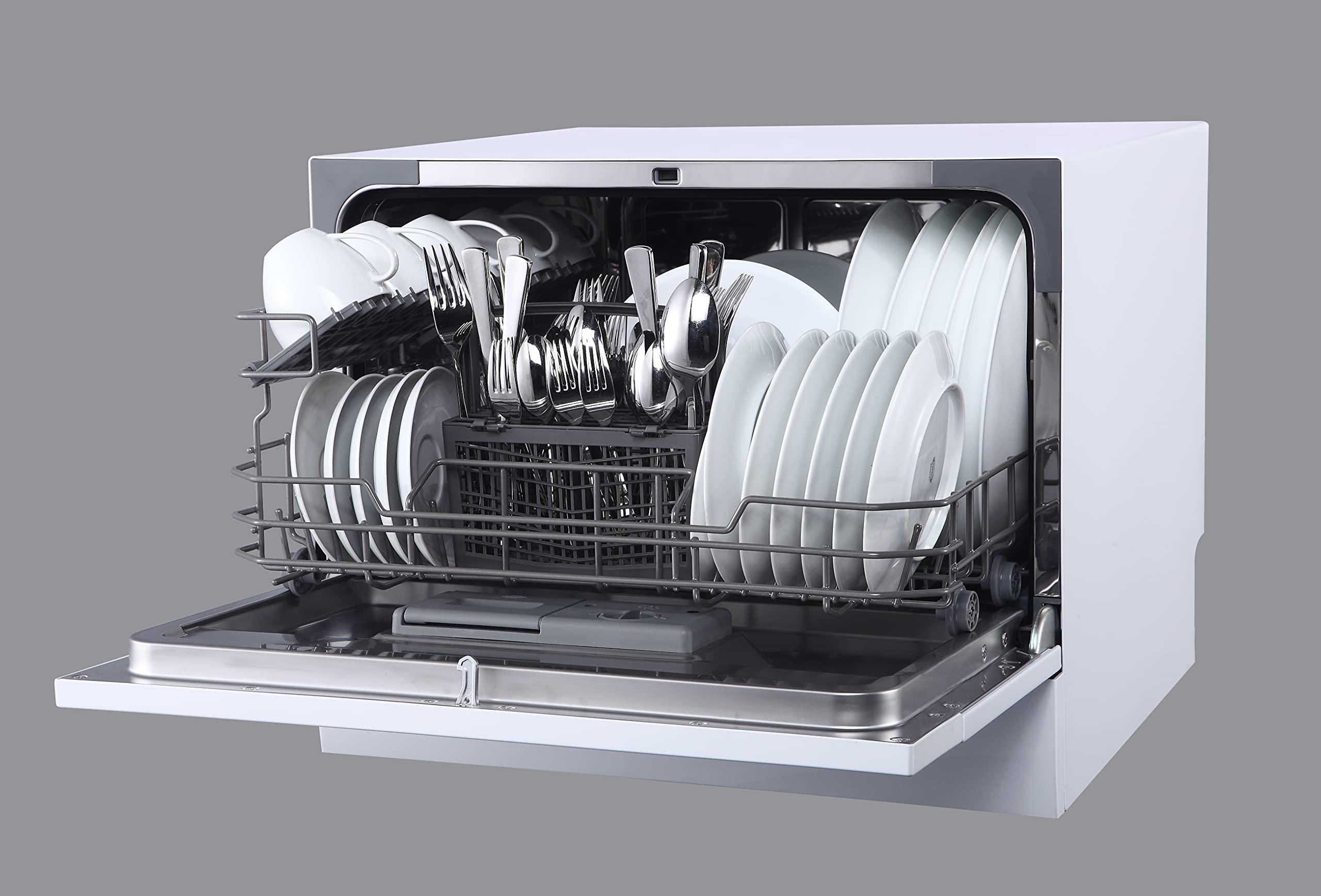 Energy Star Certified Countertop Dishwasher - Compact White SPT SD-2225DWA with Delay Start & LED Display | Perfect for Apartments, RVs, and Small Kitchens