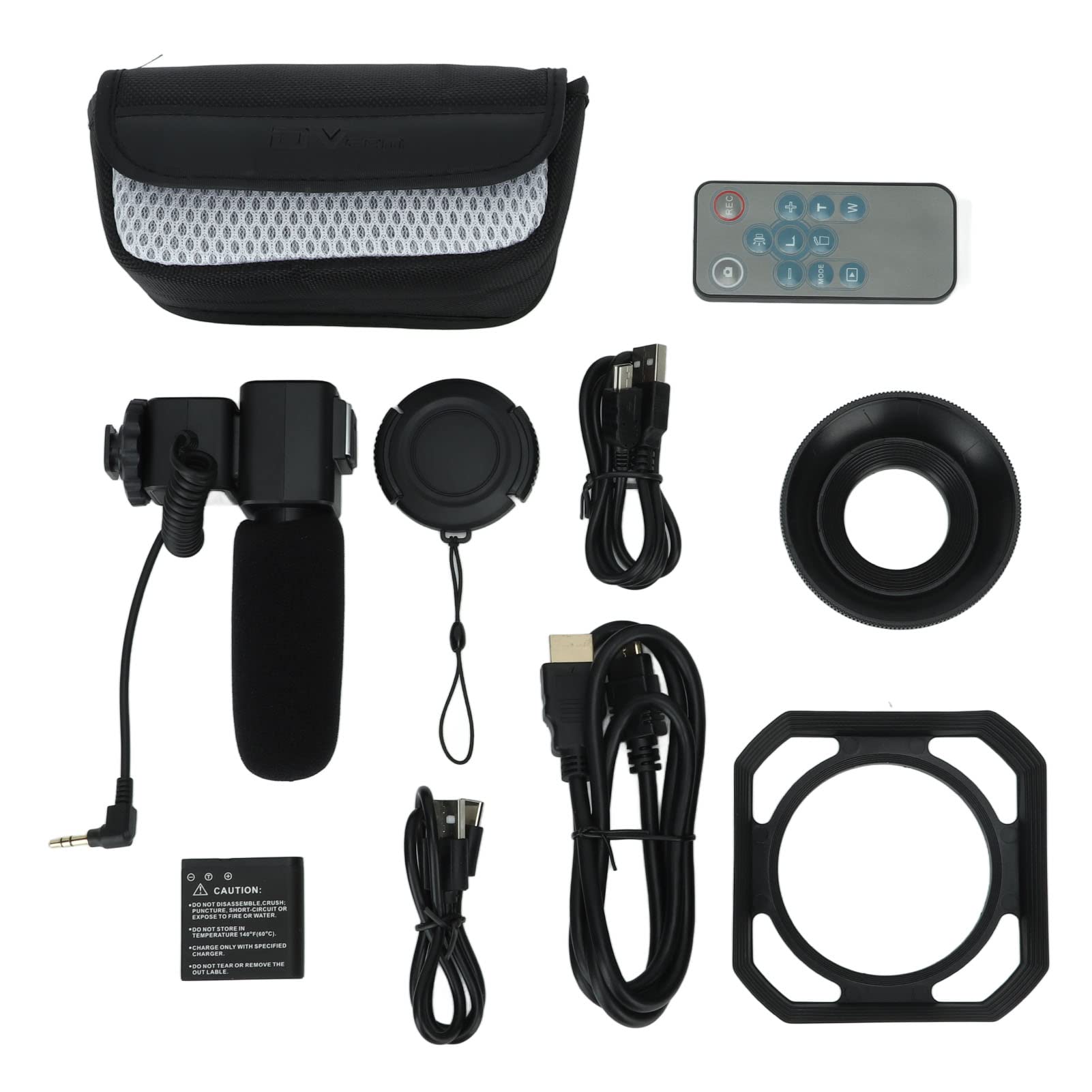 Lazmin112 4K Video Camera Camcorder with 18X Digital Zoom - 1080P HD Digital Recorder, External Microphone & 3