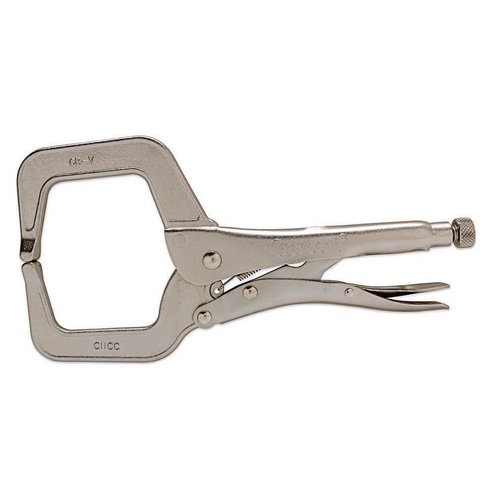11-Inch Crescent Wrench C11CCVBN with Locking C-Clamps & Regular Tips - Heavy-Duty Adjustable Spanner for Plumbing, Automotive, and DIY Home Repairs