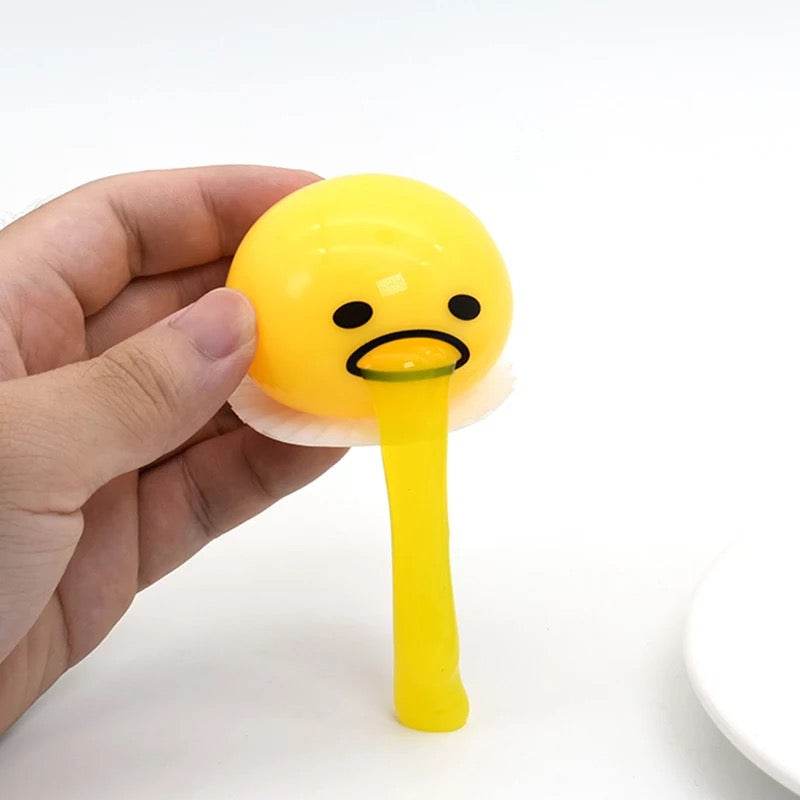 Vomit Egg Squishy Toy - Stress Relief & Sensory Fidget Toy for Kids & Adults - Fun Party Favor, Classroom Reward, Anxiety Relief, and Desk Decor
