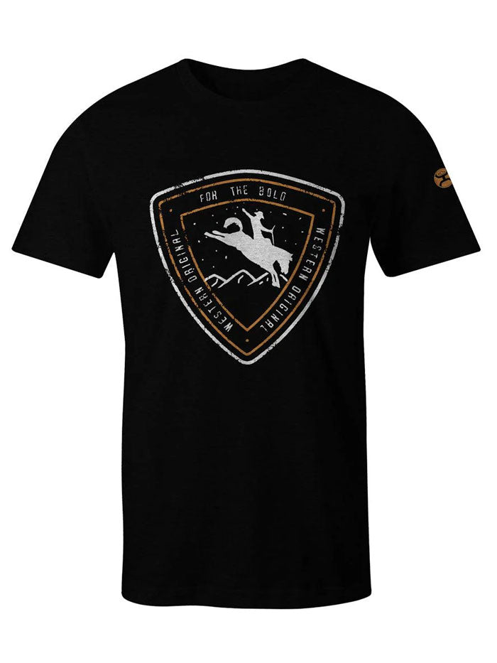 Hooey HT1546BK Summit T-Shirt for Men - Comfortable Black Cotton Tee for Casual Wear, Outdoor Activities & Everyday Use