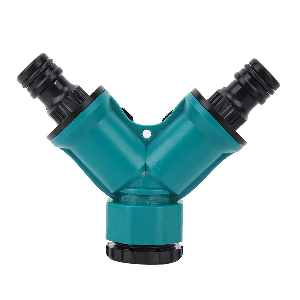 Joyzan 2-Way Garden Hose Splitter - Leak Proof Plastic Water Connector Faucet Y Valve Spigot Adapter for Outdoor/Indoor Gardening, Lawn Irrigation & Flower Planting - Perfect for Watering Plants, Washing Cars & Connecting Multiple Hoses