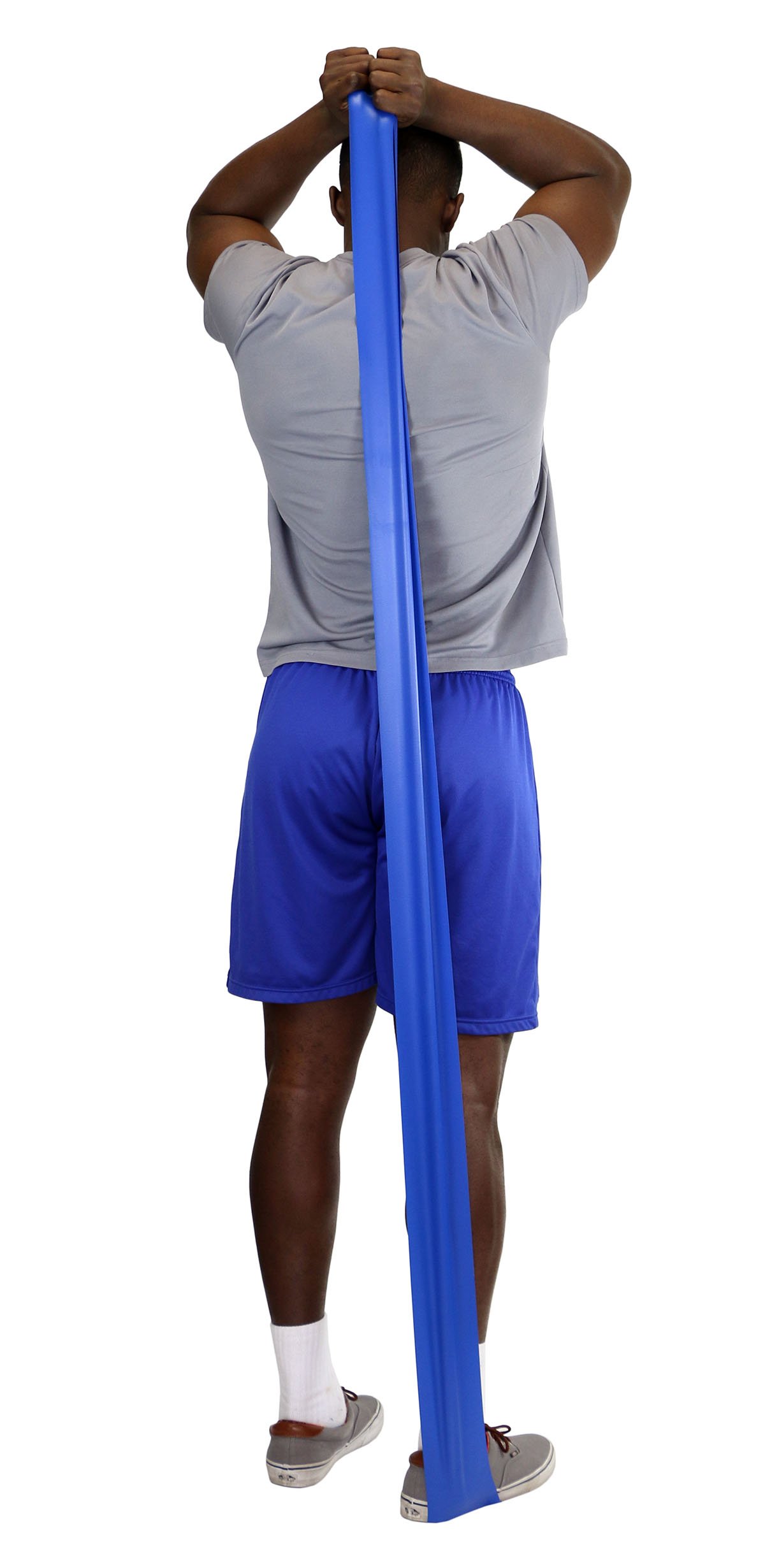 Cando Low Powder Exercise Band - 50 Yard Roll, Blue Heavy Resistance for Strength Training, Physical Therapy & Home Workouts