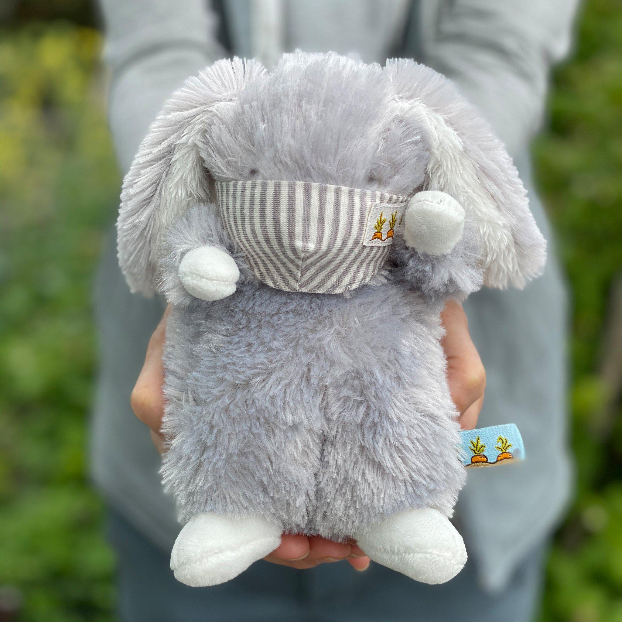 Wee Bloom Bunny Plush Toy with Face Mask - Cute Stuffed Animal for Kids, Nursery Decor & Gift Ideas - Perfect for Easter, Birthdays & Baby Showers